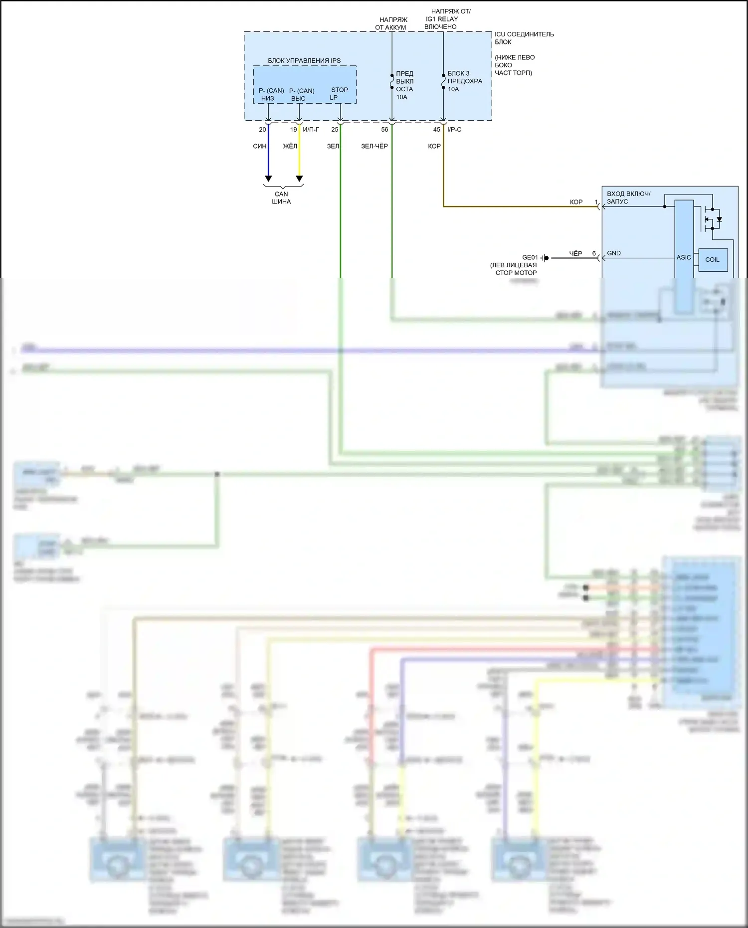 Stinger Kia I (2017-2021): Электросхема круиз-контроля (3 из 3) 