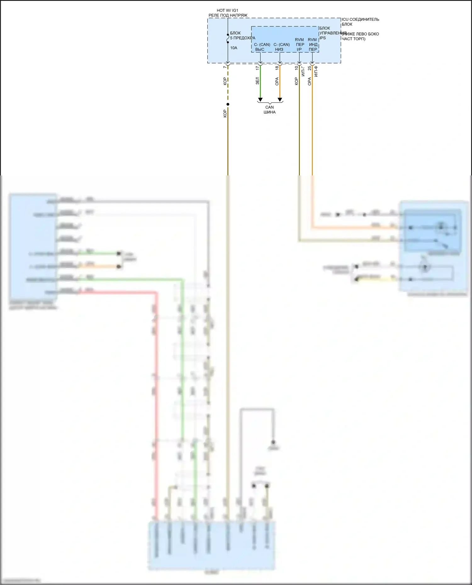 Stinger Kia I (2017-2021): Электросхема камеры заднего вида 