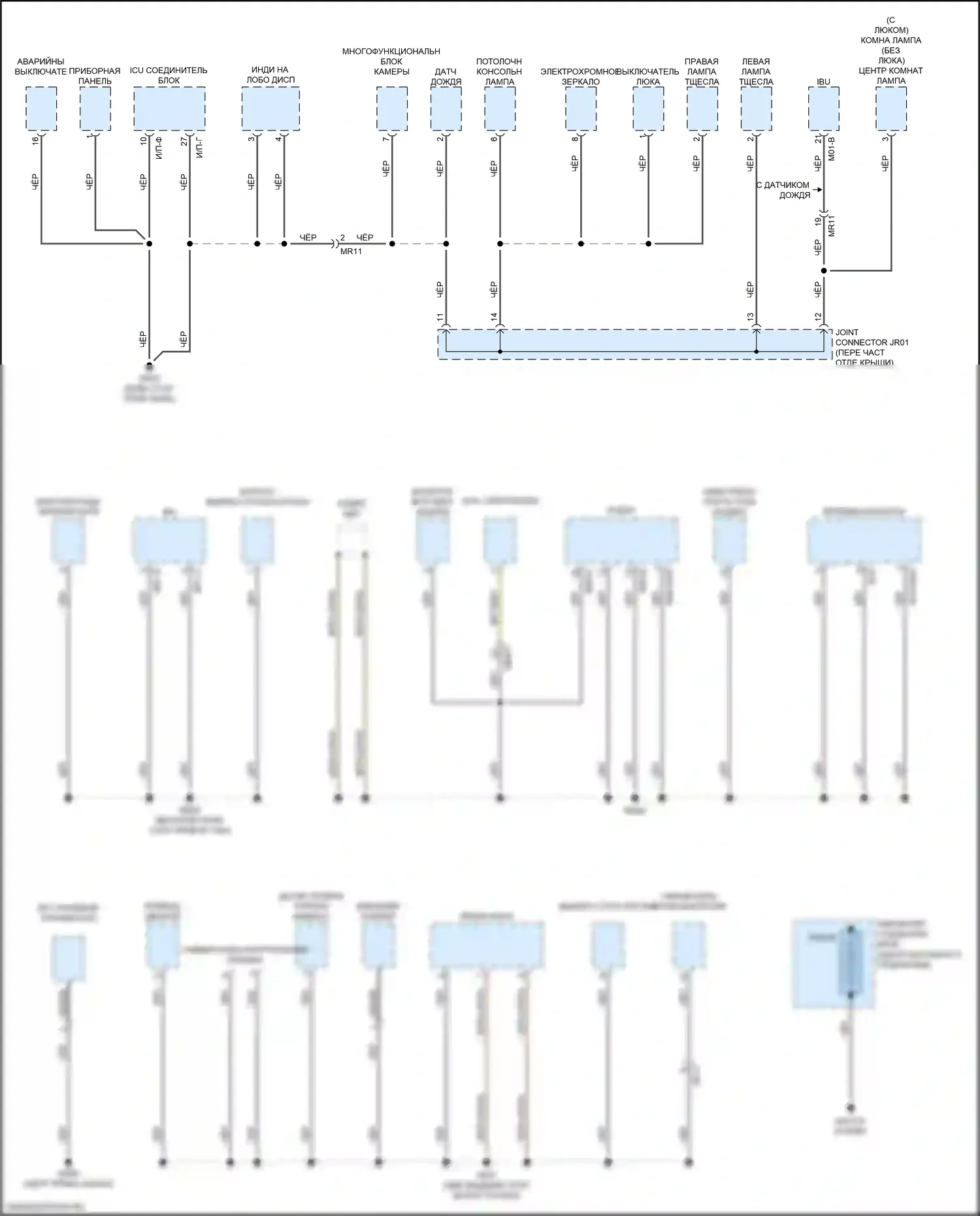Stinger Kia I (2017-2021): Электросхема разводки массы (2 из 6) 