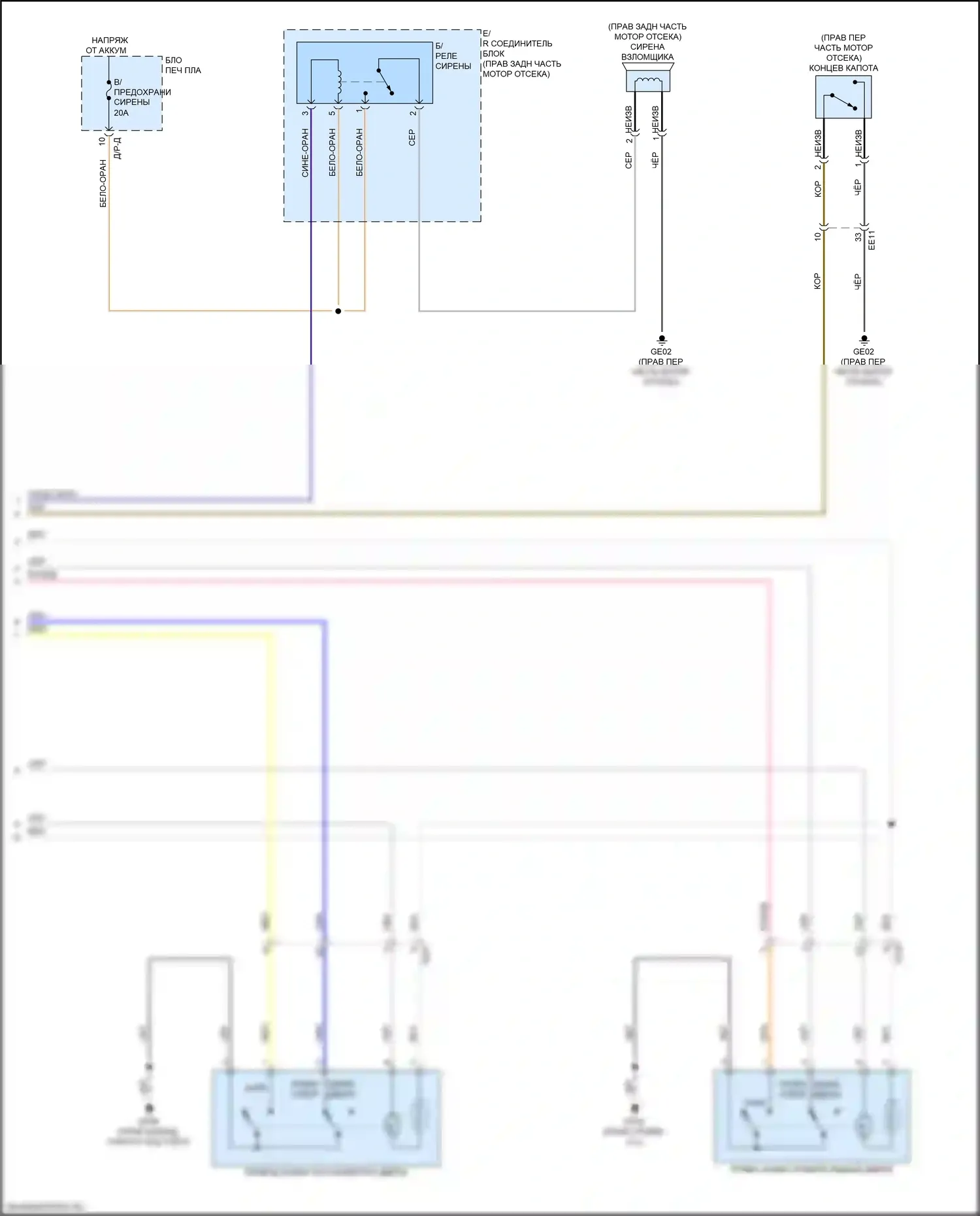 Stinger Kia I (2017-2021): Электросхема центрального замка (3 из 3) 