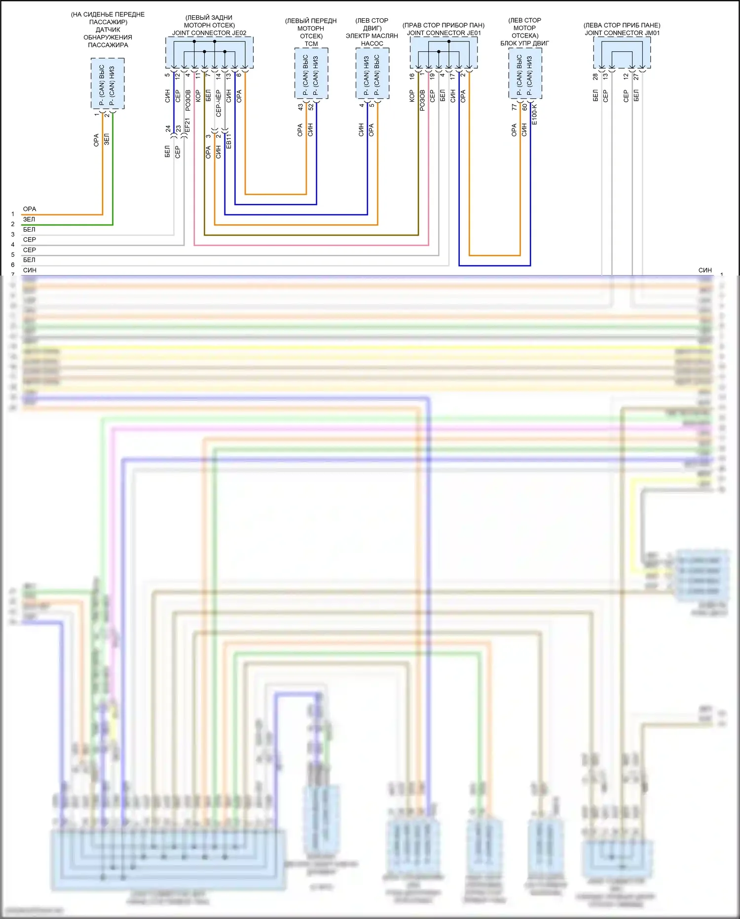 Telluride Kia I рестайлинг (2022-2024): Can шина электросхема (3 из 5) 