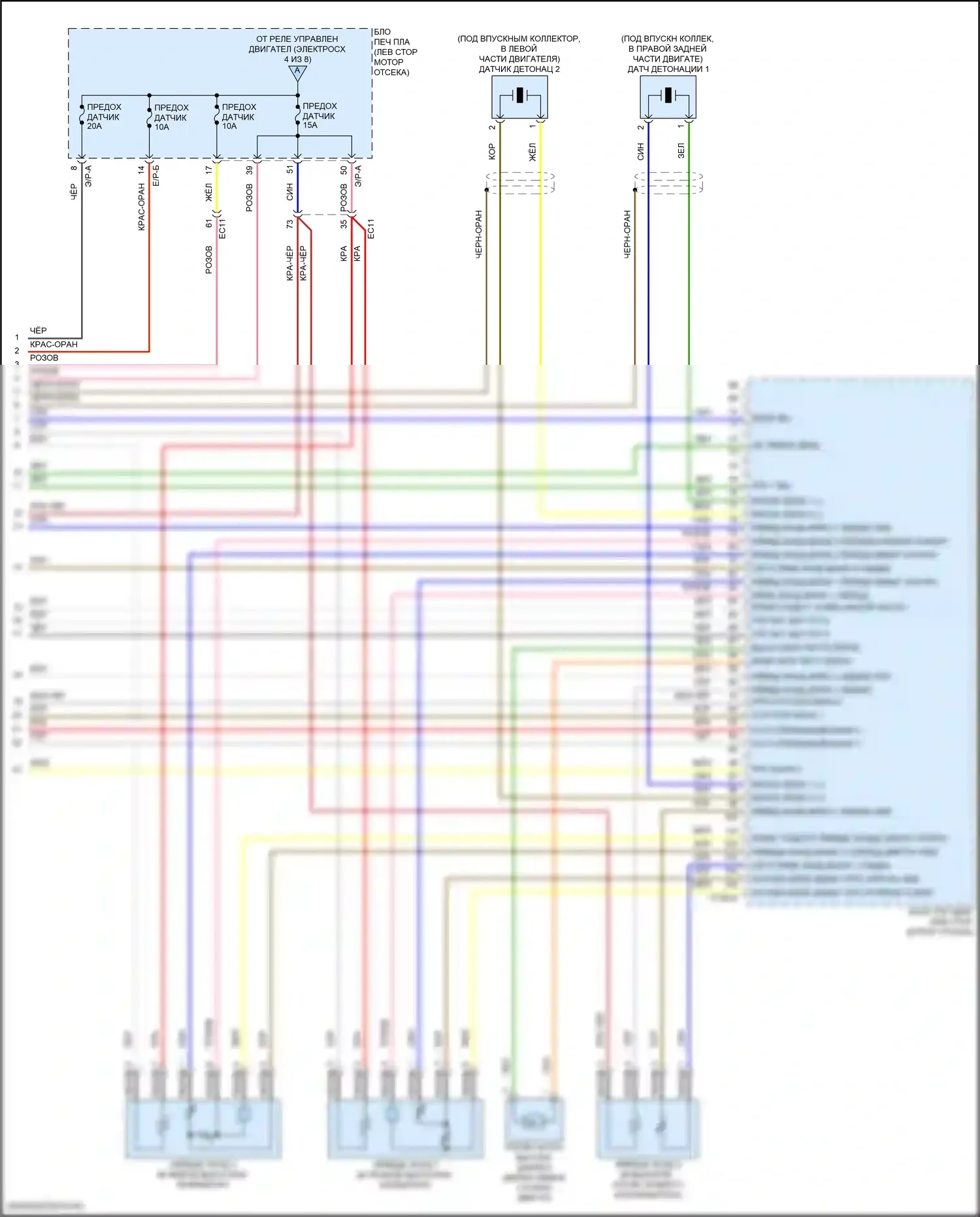Telluride Kia I рестайлинг (2022-2024): Электросхема двигателя 3.8l, электросхема органов управления двигателем (8 из 8) 
