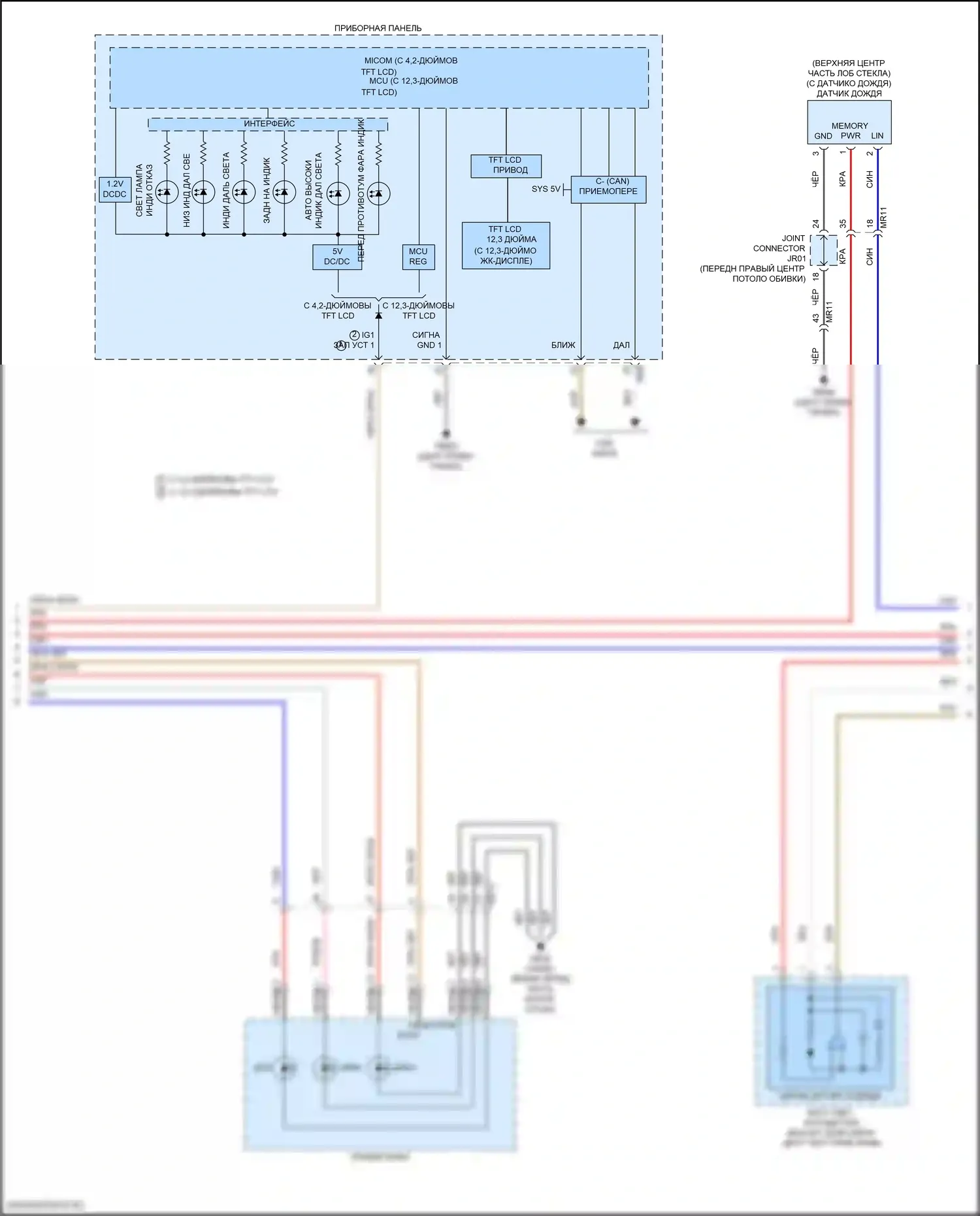 Telluride Kia I рестайлинг (2022-2024): Электросхема автоламп (2 из 3) 