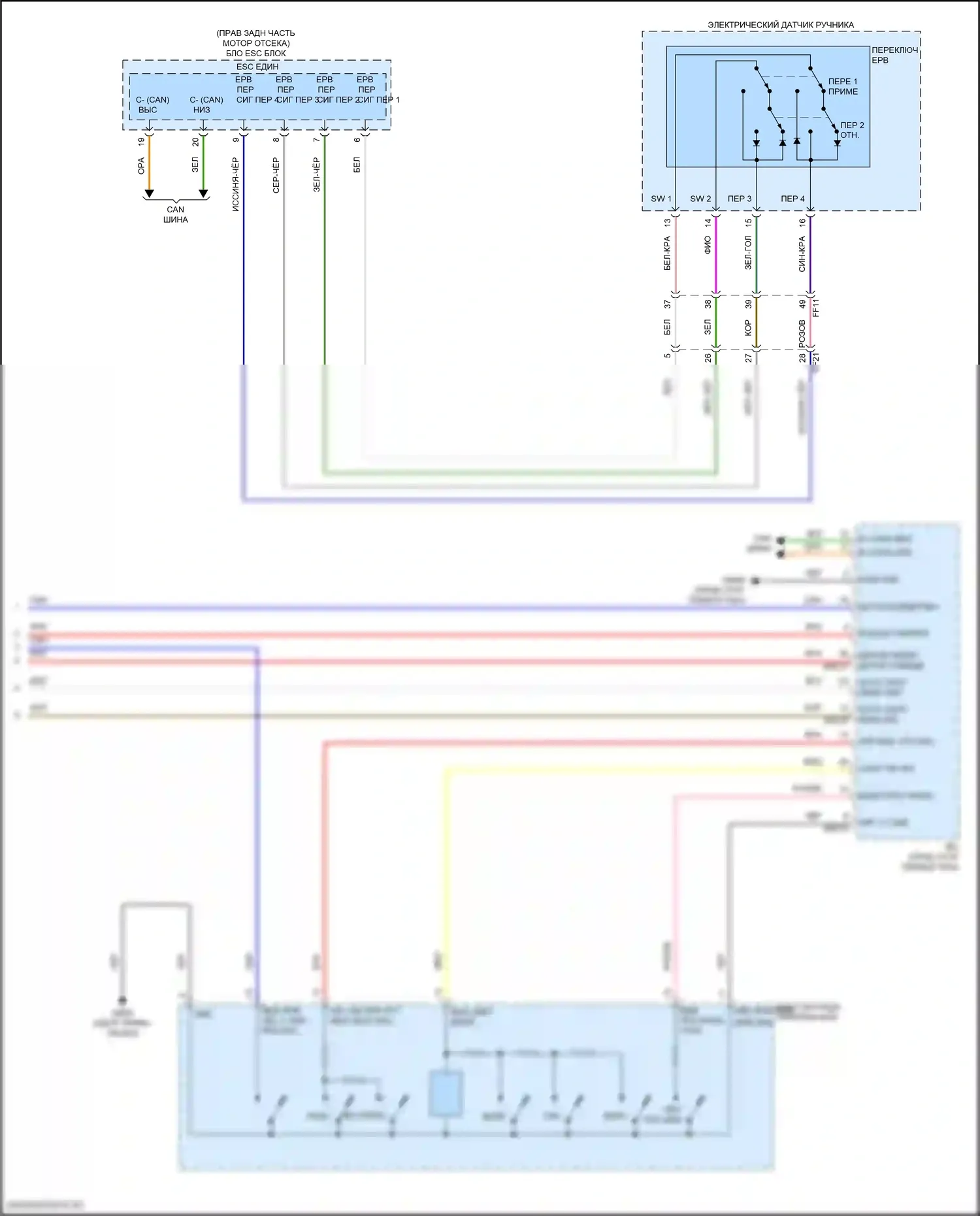 Telluride Kia I рестайлинг (2022-2024): Электросхема автоламп (3 из 3) 