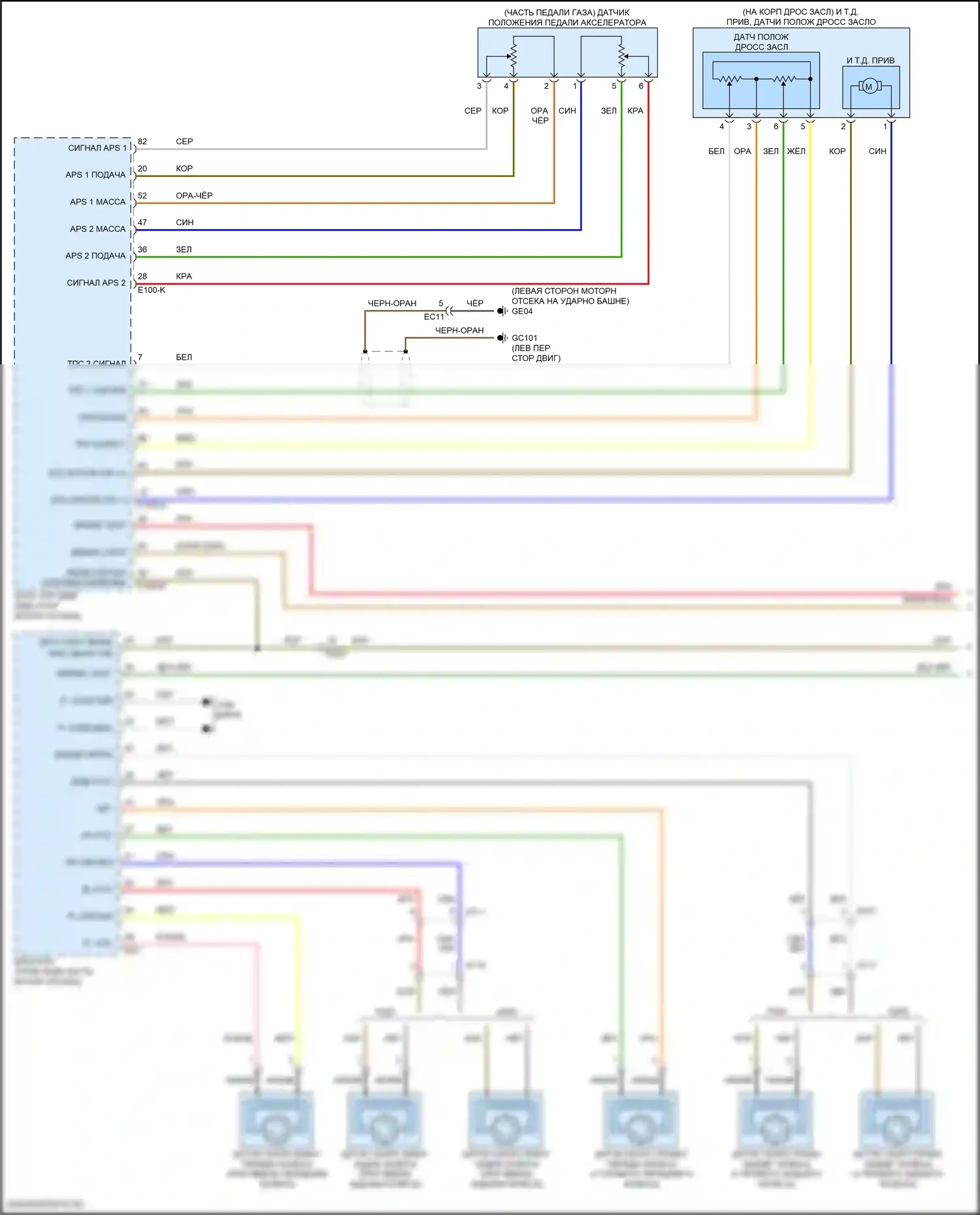 Telluride Kia I рестайлинг (2022-2024): Электросхема круиз-контроля (1 из 3) 