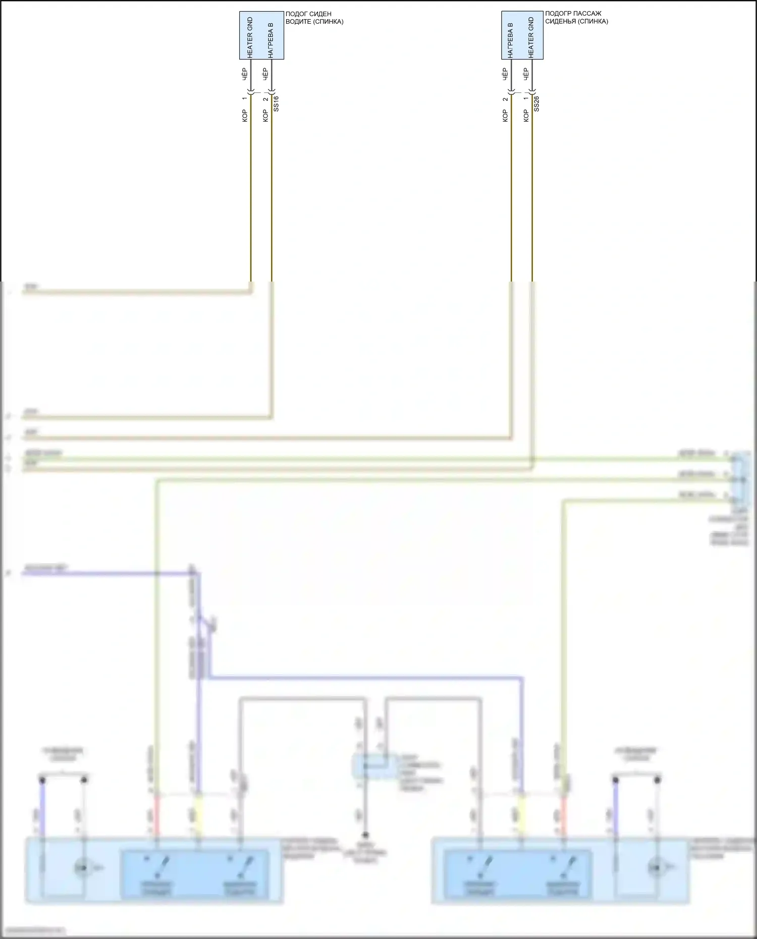 Telluride Kia I рестайлинг (2022-2024): Электросхема вентиляции переднего сиденья (2 из 2) 