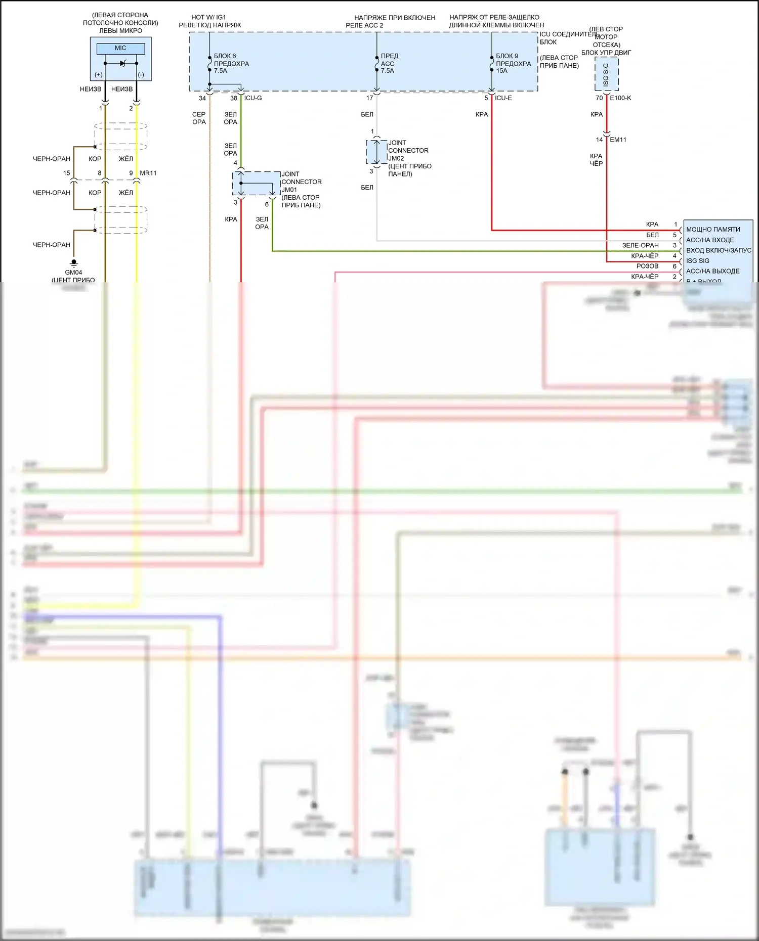 Telluride Kia I рестайлинг (2022-2024): Электросхема навигации, без усилителя (2 из 4) 