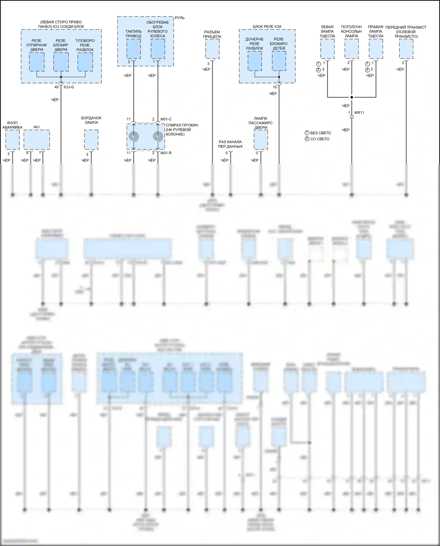 Telluride Kia I рестайлинг (2022-2024): Электросхема разводки массы (1 из 7) 