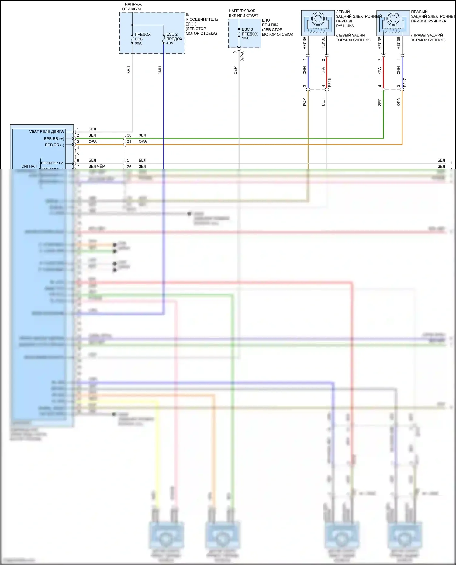 Telluride Kia I (2019-2022): Антиблокировочная электросхема тормозов, с epb (1 из 3) 