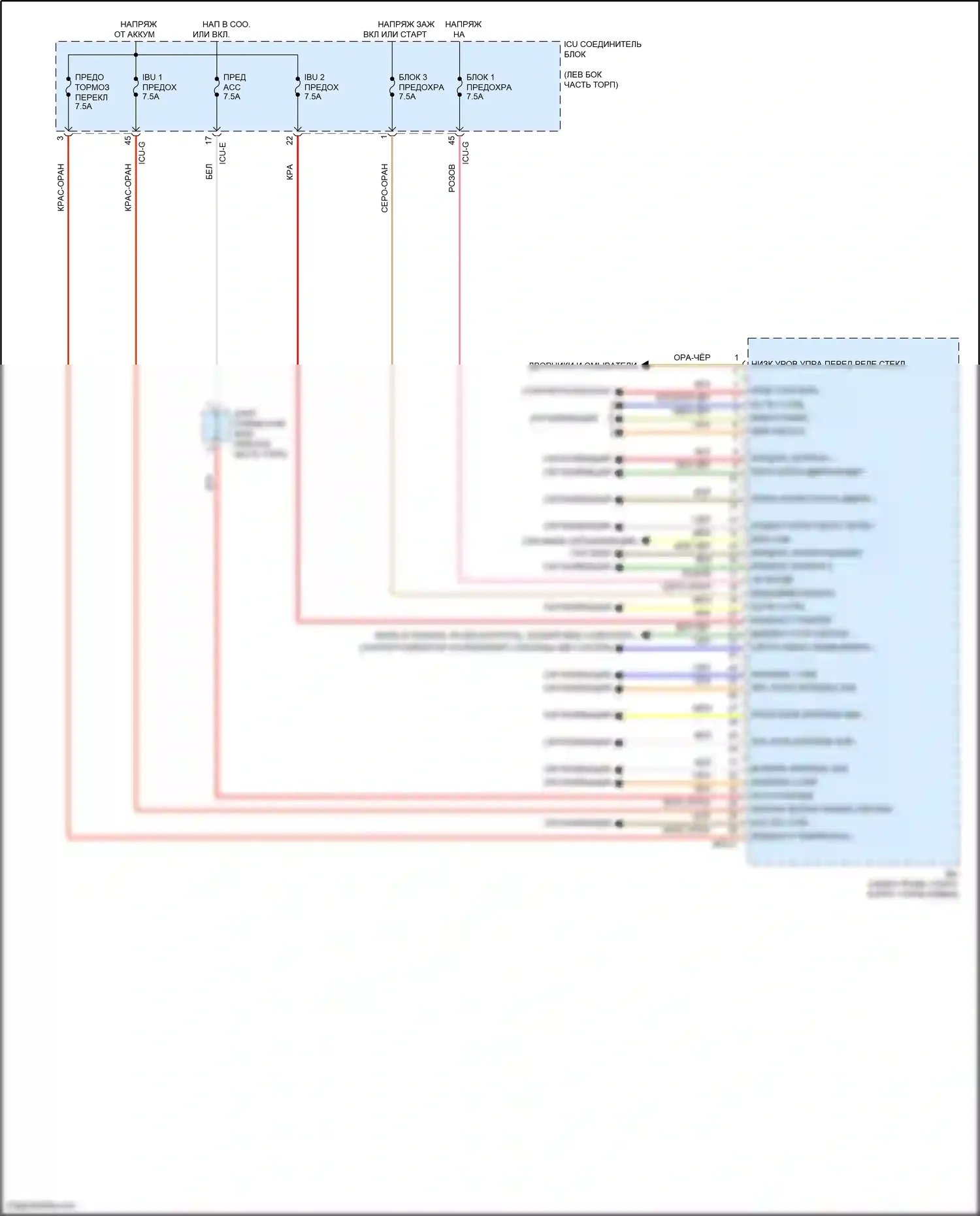 Telluride Kia I (2019-2022): Электросхема блока встроенного управления (2 из 2) 