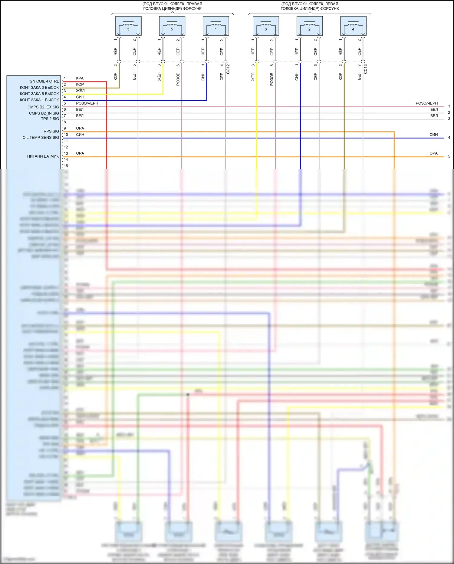 Telluride Kia I (2019-2022): Электросхема двигателя 3.8l (1 из 7) 