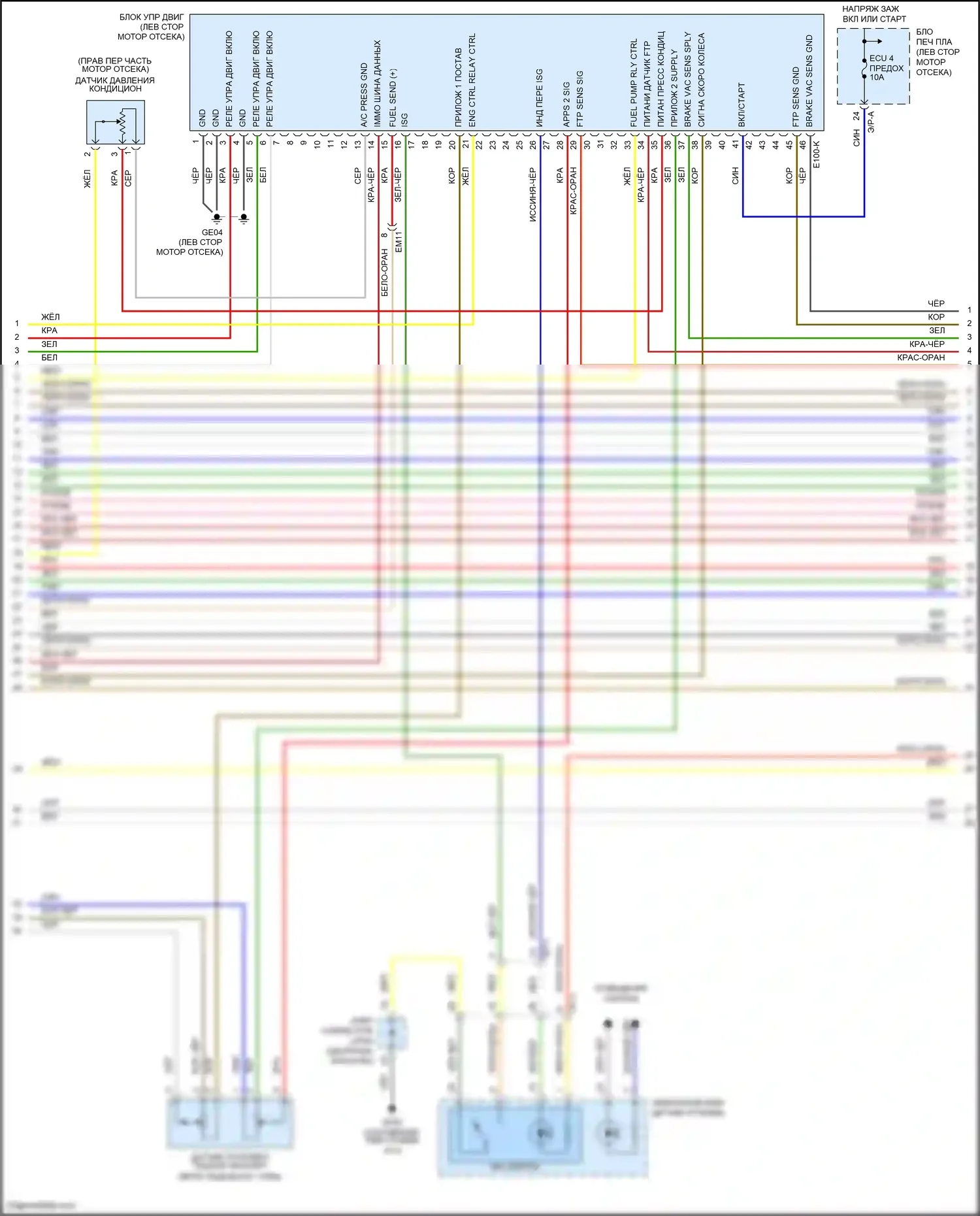 Telluride Kia I (2019-2022): Электросхема двигателя 3.8l (5 из 7) 