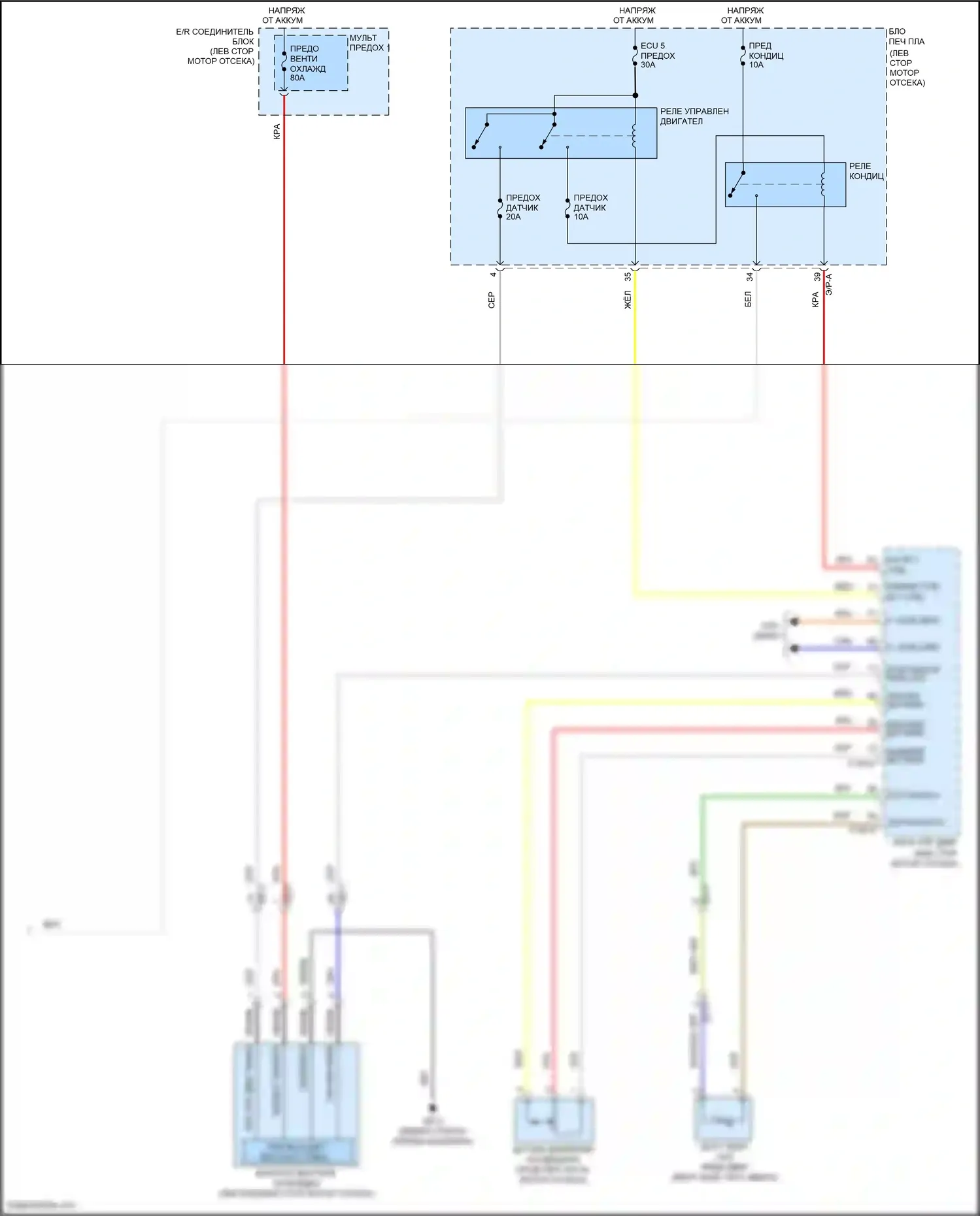 Telluride Kia I (2019-2022): Электросхема климат контроля (3 из 4) 