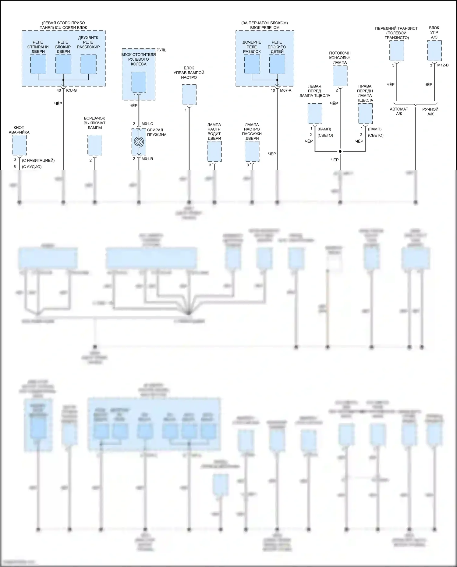 Telluride Kia I (2019-2022): Электросхема разводки массы (1 из 8) 