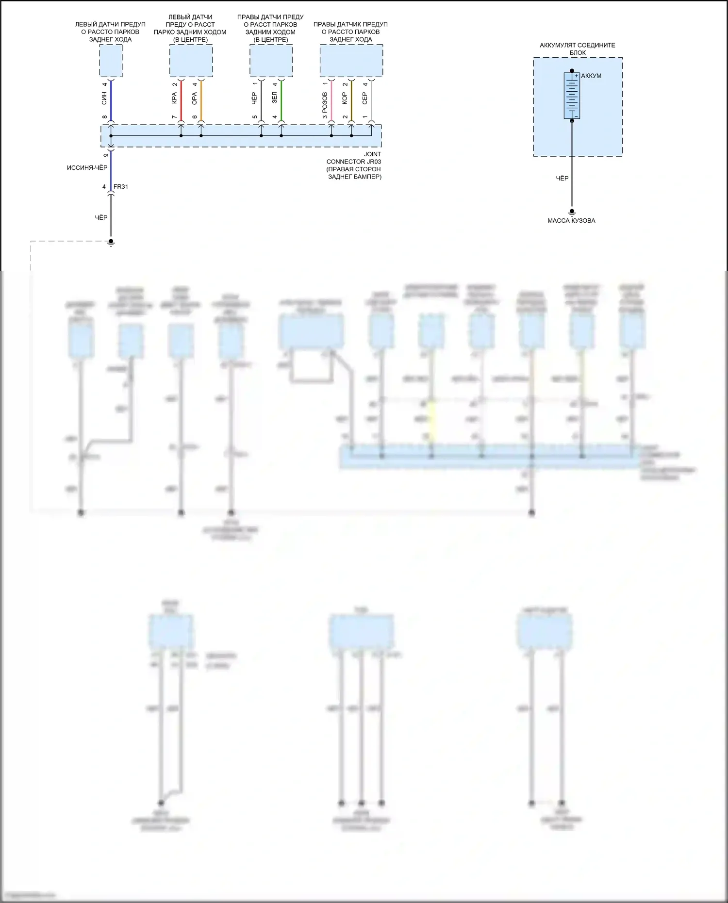 Telluride Kia I (2019-2022): Электросхема разводки массы (8 из 8) 