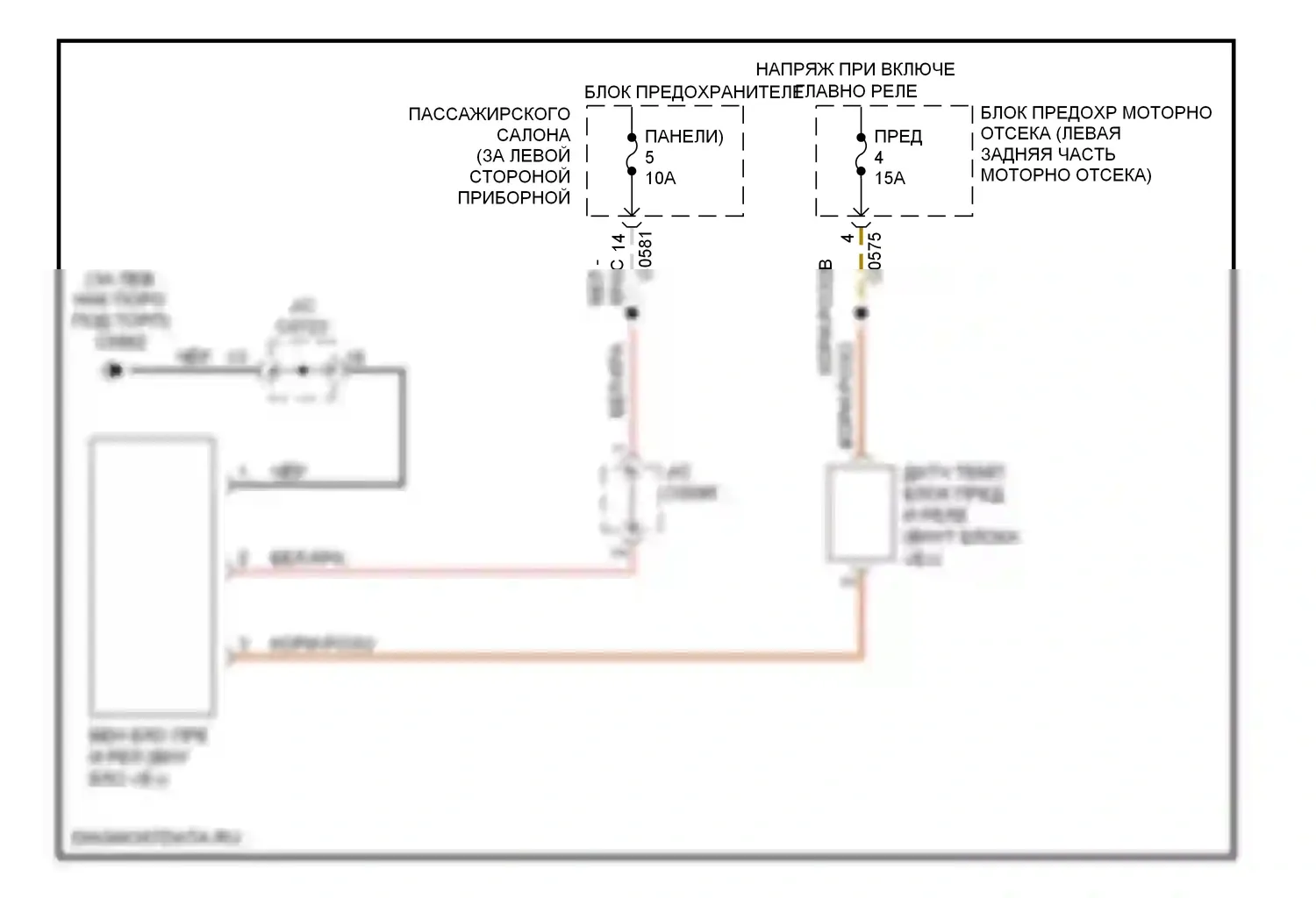 Freelander Land Rover I рестайлинг (2003-2006): Электрическая электросхема блока вентилятора 