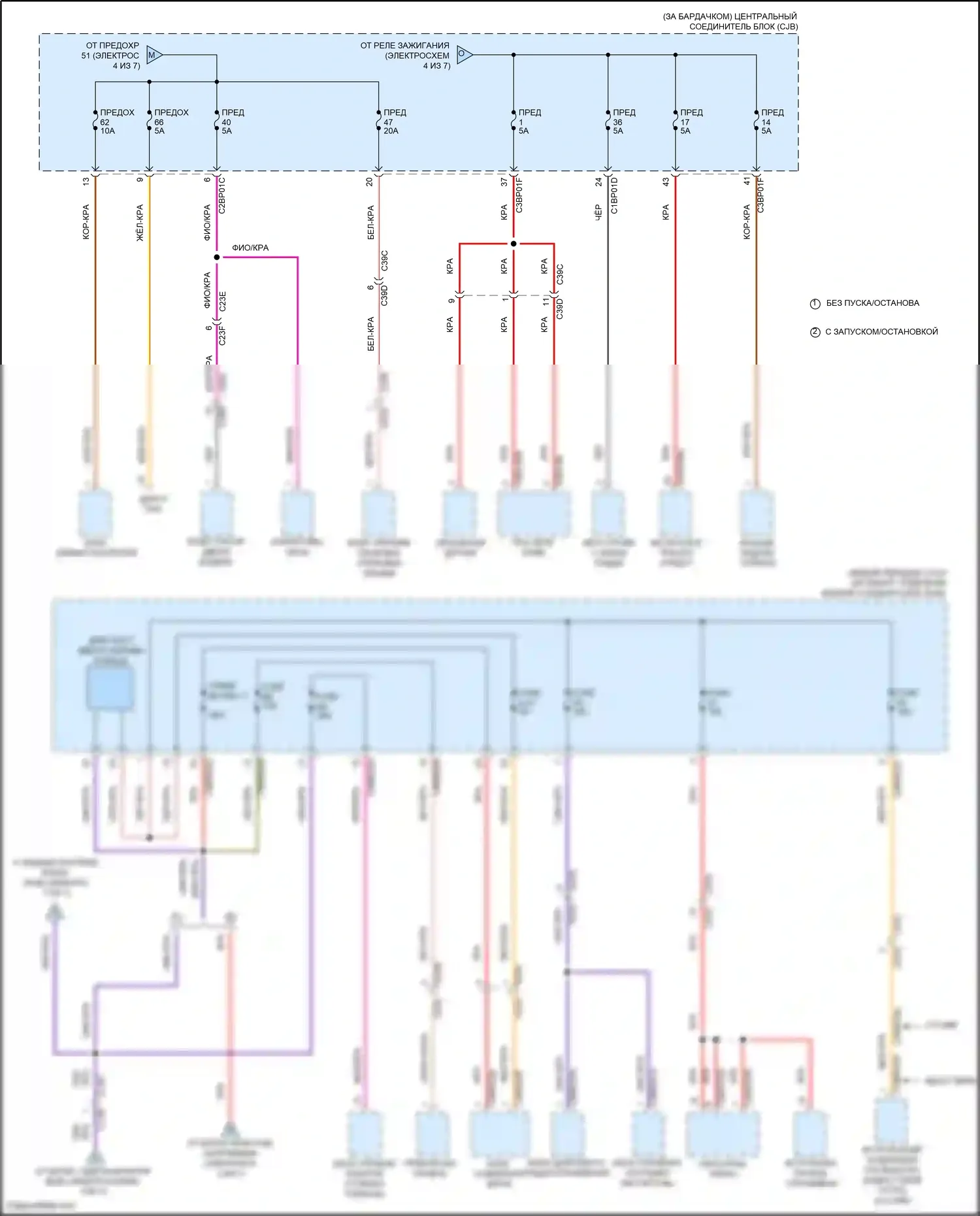 Freelander Land Rover II рестайлинг 2 (2012-2014): Электросхема блока предохранителей реле (6 из 7) 