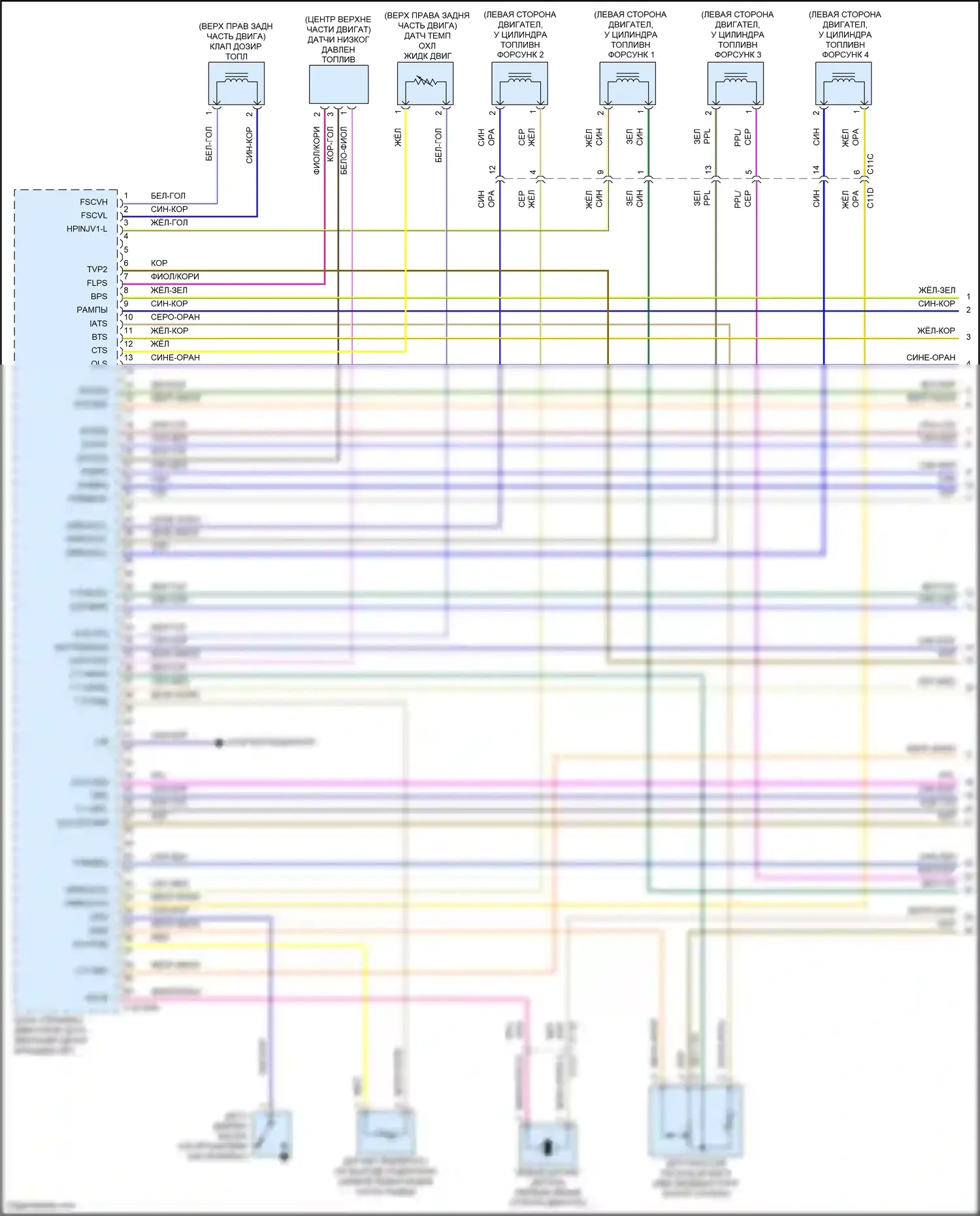 Freelander Land Rover II рестайлинг 2 (2012-2014): Электросхема двигателя 2.0л турбо (1 из 5) 