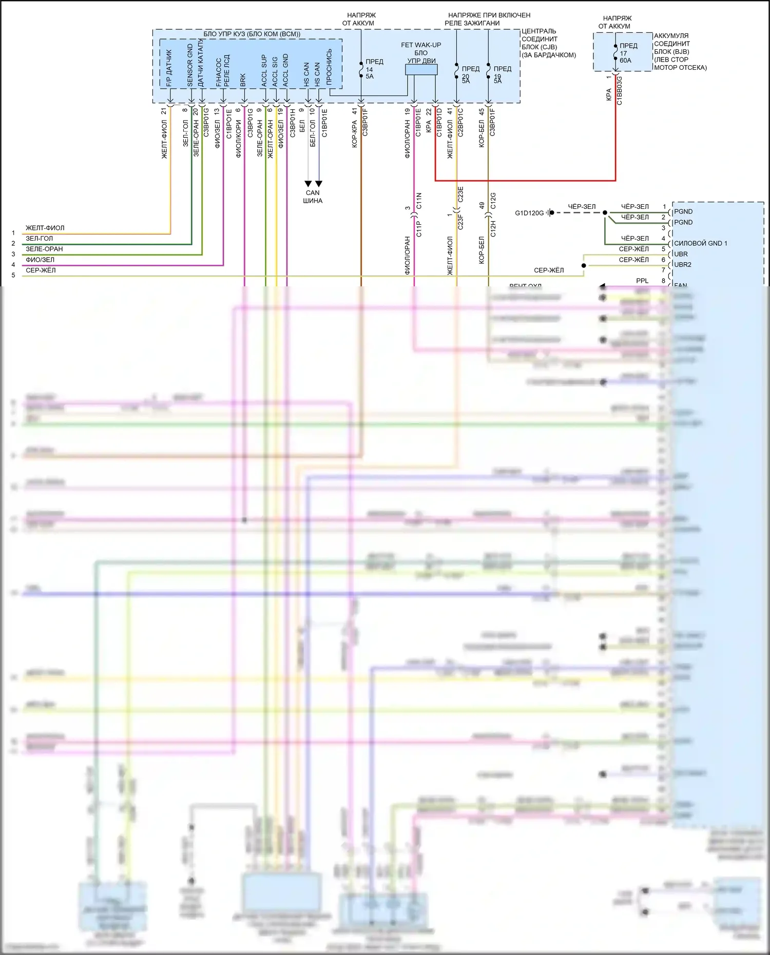 Freelander Land Rover II рестайлинг 2 (2012-2014): Электросхема двигателя 2.0л турбо (5 из 5) 