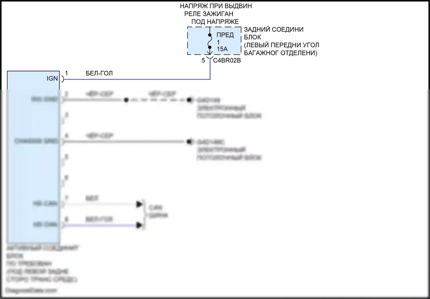 Freelander Land Rover II рестайлинг 2 (2012-2014): Электросхема блокировки заднего дифференциала 