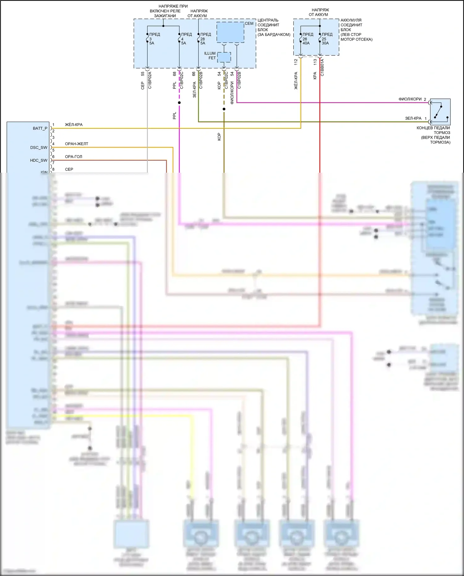 Freelander Land Rover II рестайлинг (2010-2012): Антиблокировочная система abs электросхема 