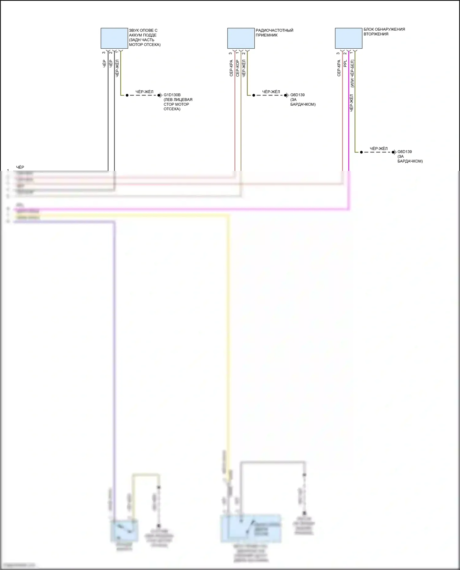 Freelander Land Rover II рестайлинг (2010-2012): Сигнализации электросхема (2 из 2) 