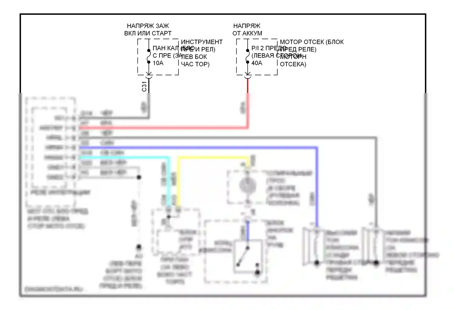 CT Lexus I (2010-2014): Электросхема клаксона 