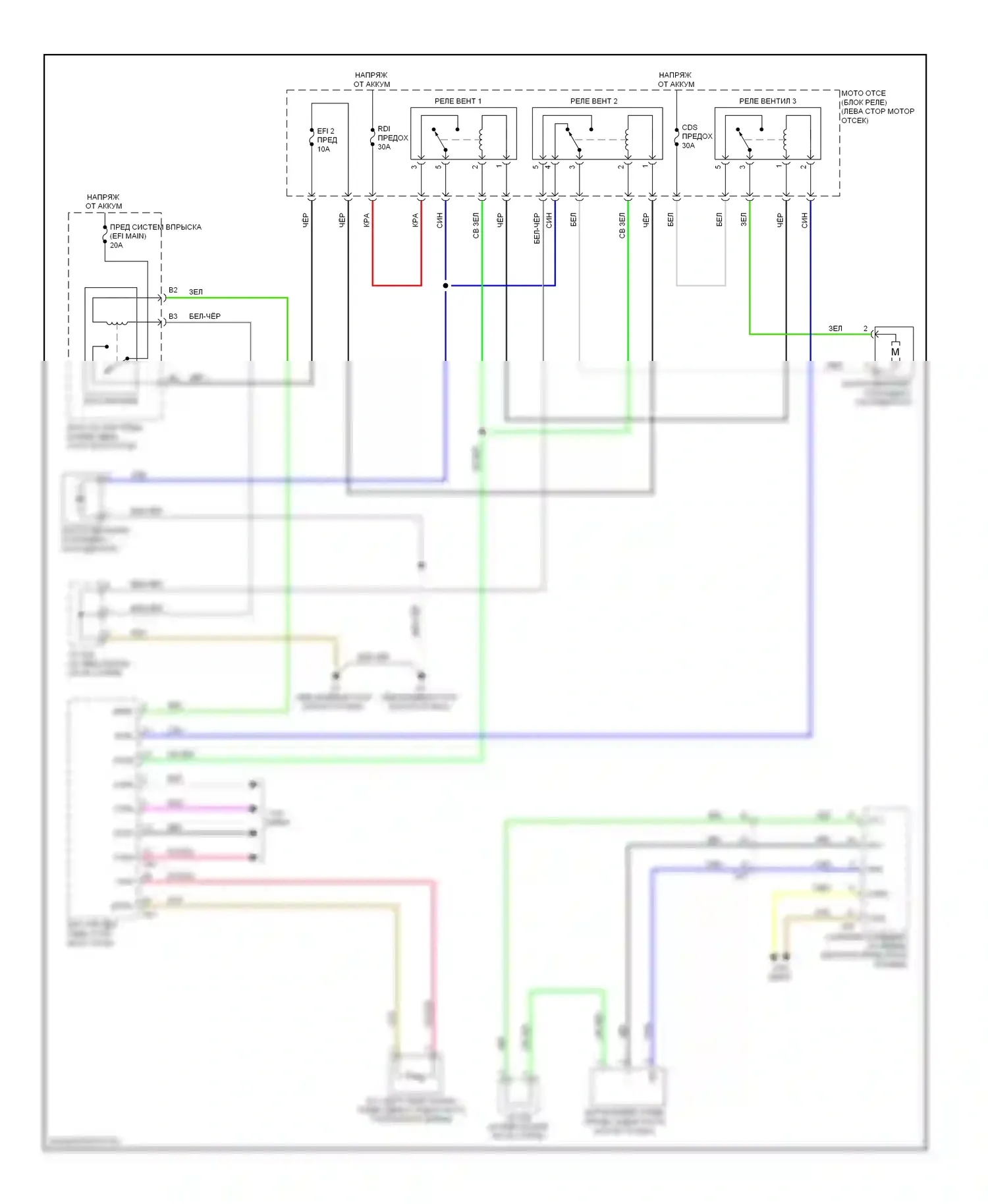 CT Lexus I (2010-2014): Электросхема вентилятора охлаждения 