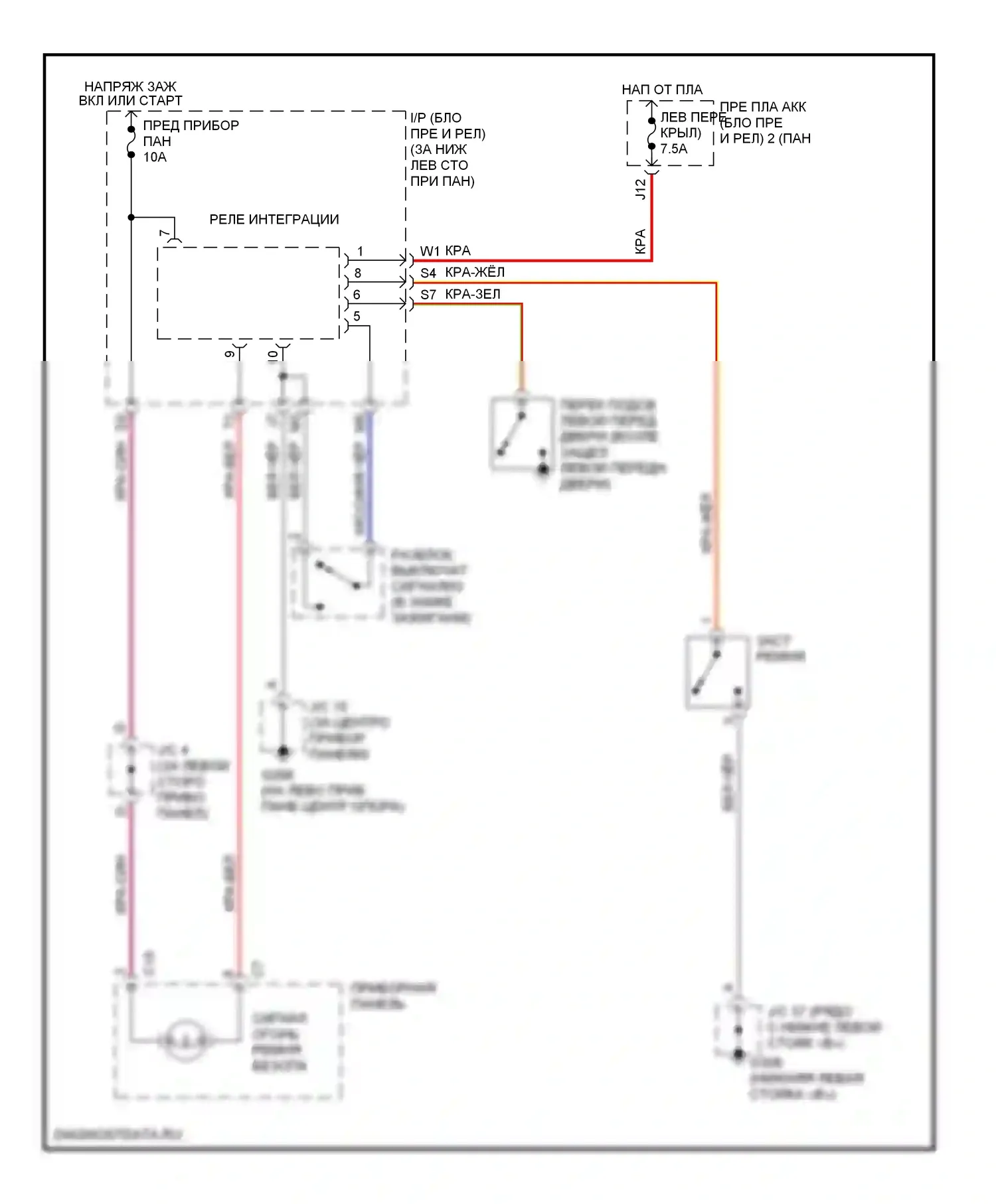 ES Lexus XV20 (1996-2001): Электросхемы системы оповещения 