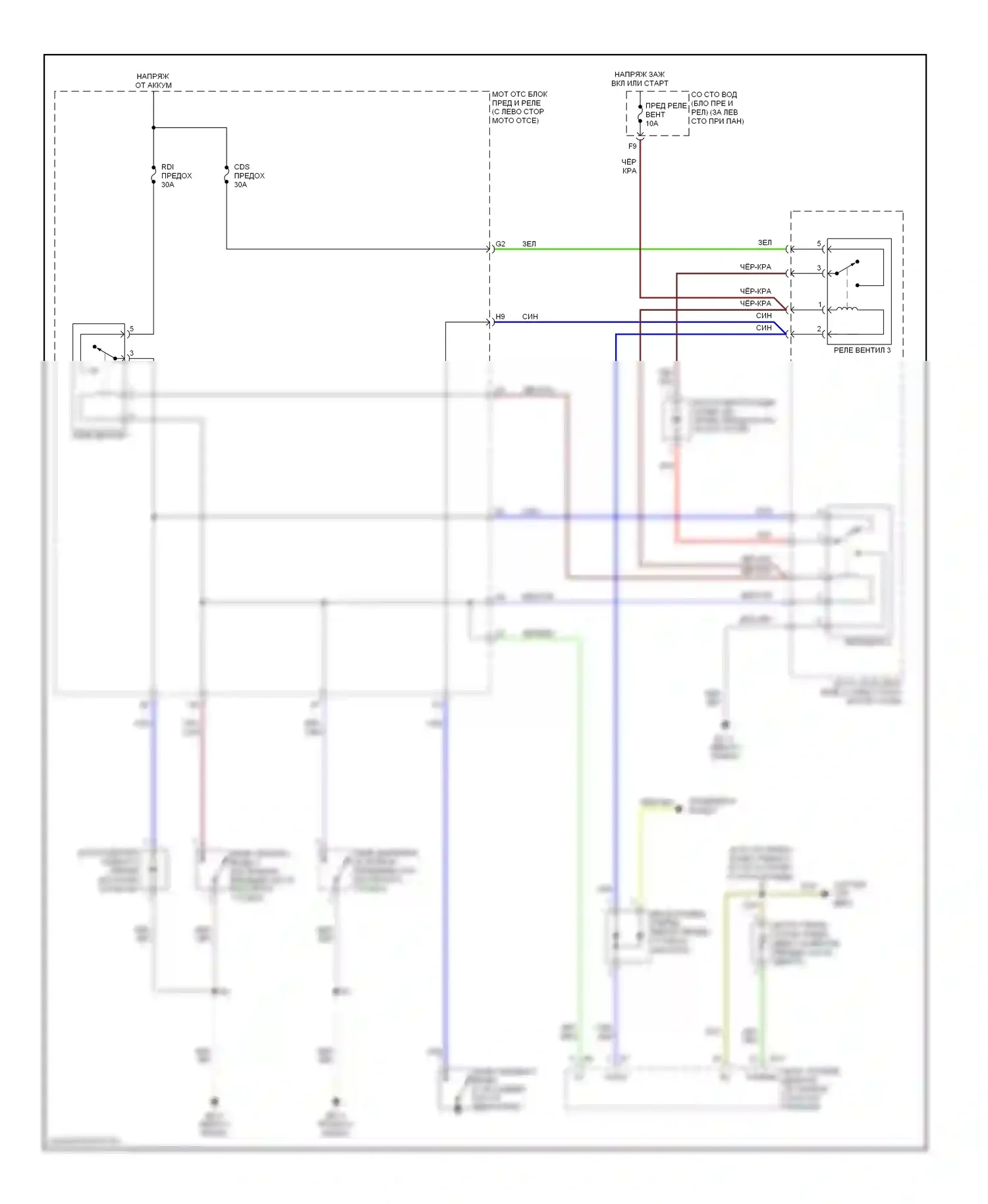 ES Lexus XV30 рестайлинг (2003-2006): Электросхема вентилятора охлаждения 