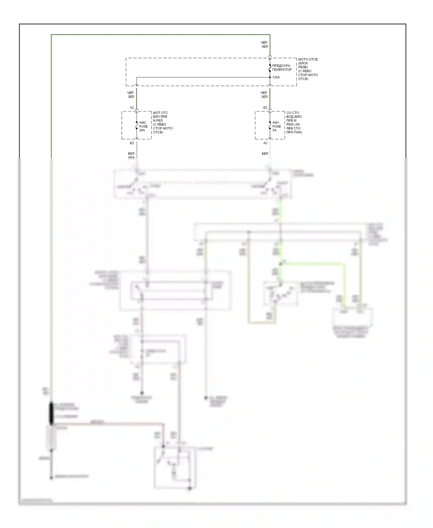 ES Lexus XV30 (2001-2003): Электросхема стартера 