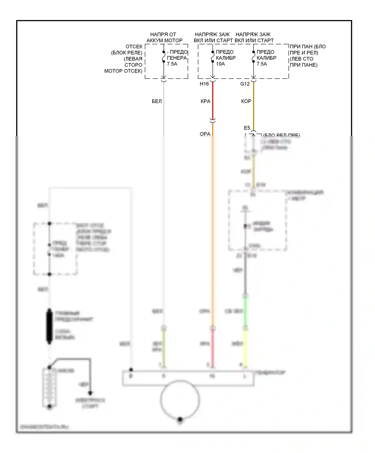 ES Lexus XV40 рестайлинг (2009-2012): Электросхема генератора 
