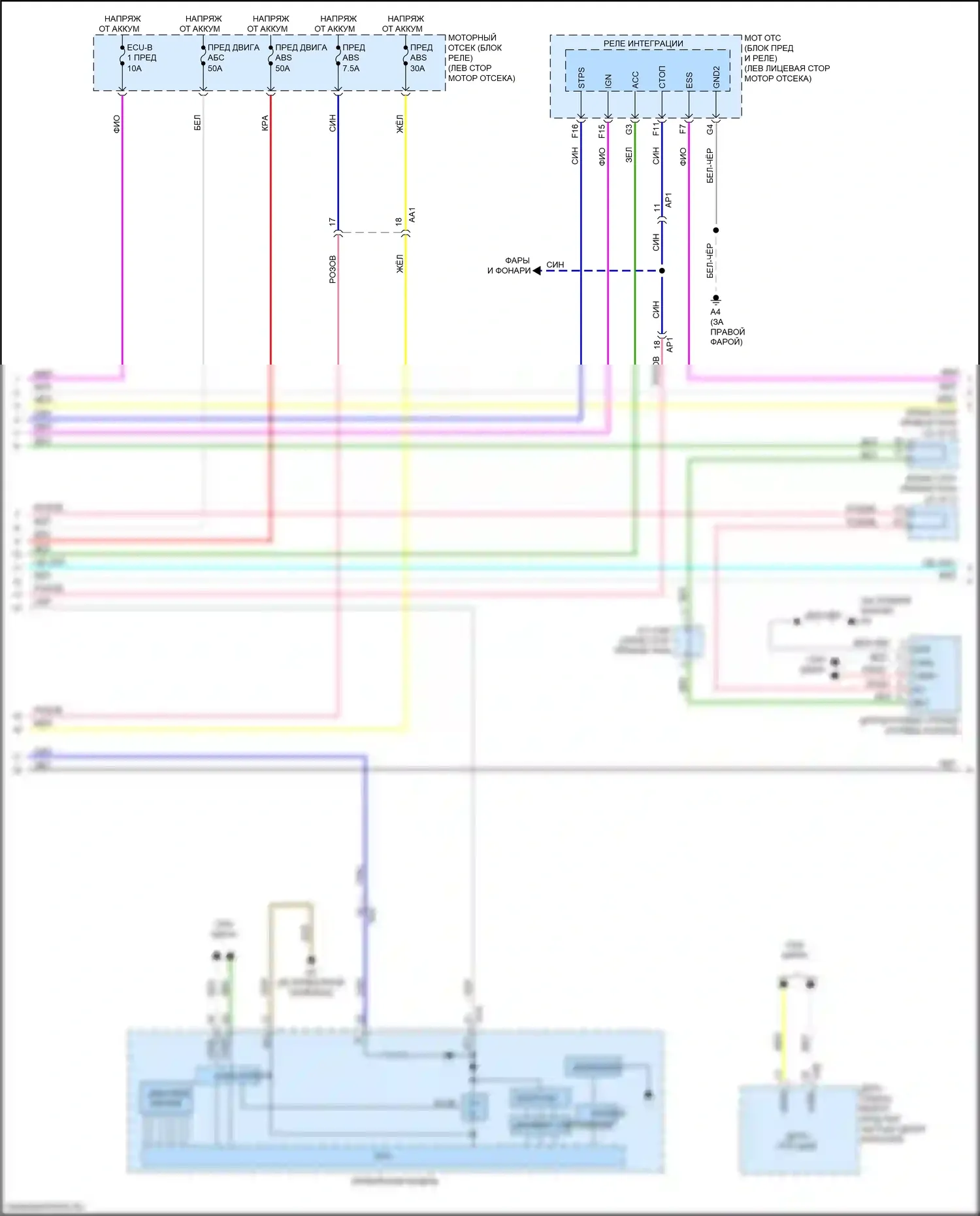 ES Lexus XV60 рестайлинг (2015-2018): Антиблокировочная система abs электросхема (2 из 3) 
