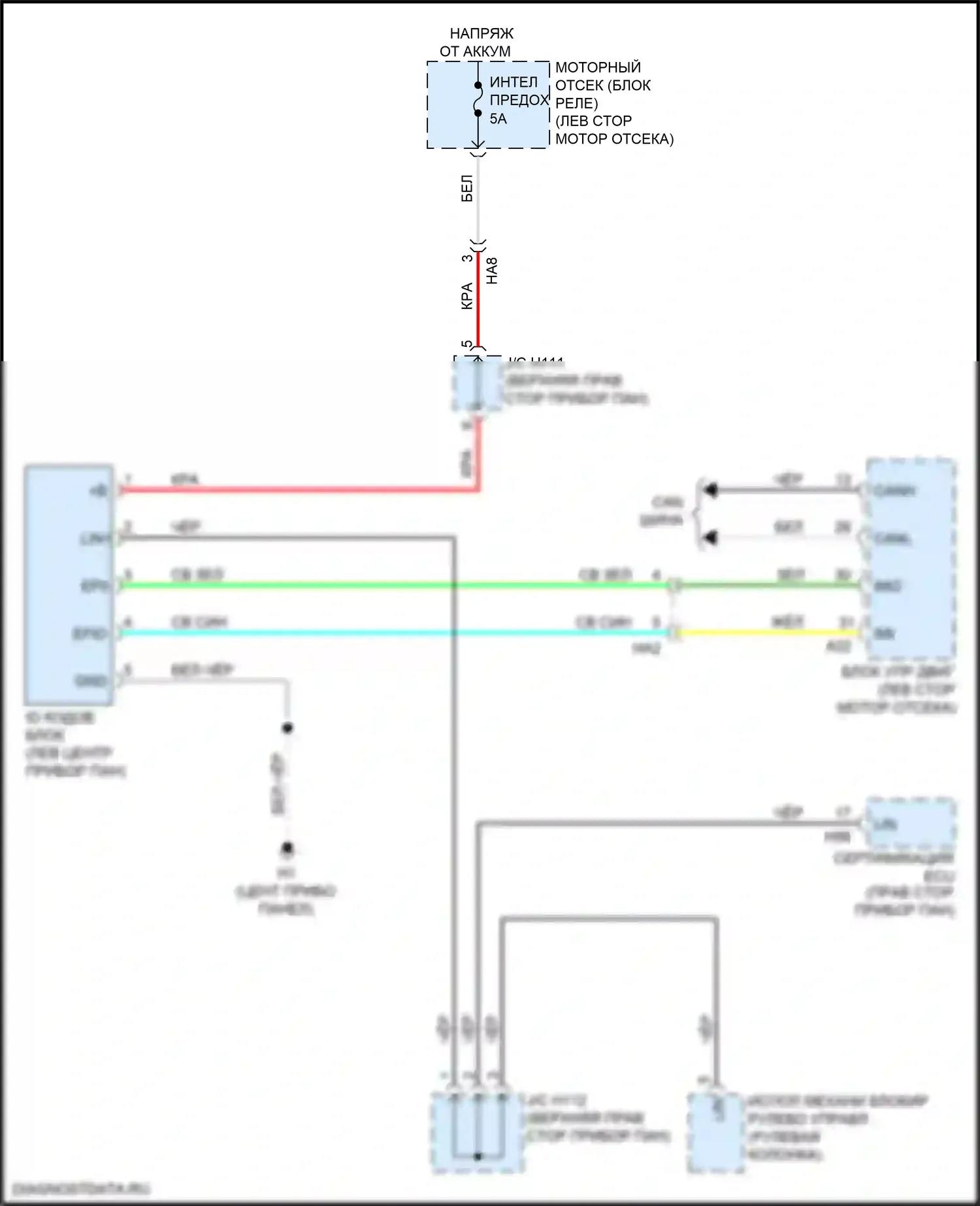 ES Lexus XV60 рестайлинг (2015-2018): Электросхема иммобилайзера 