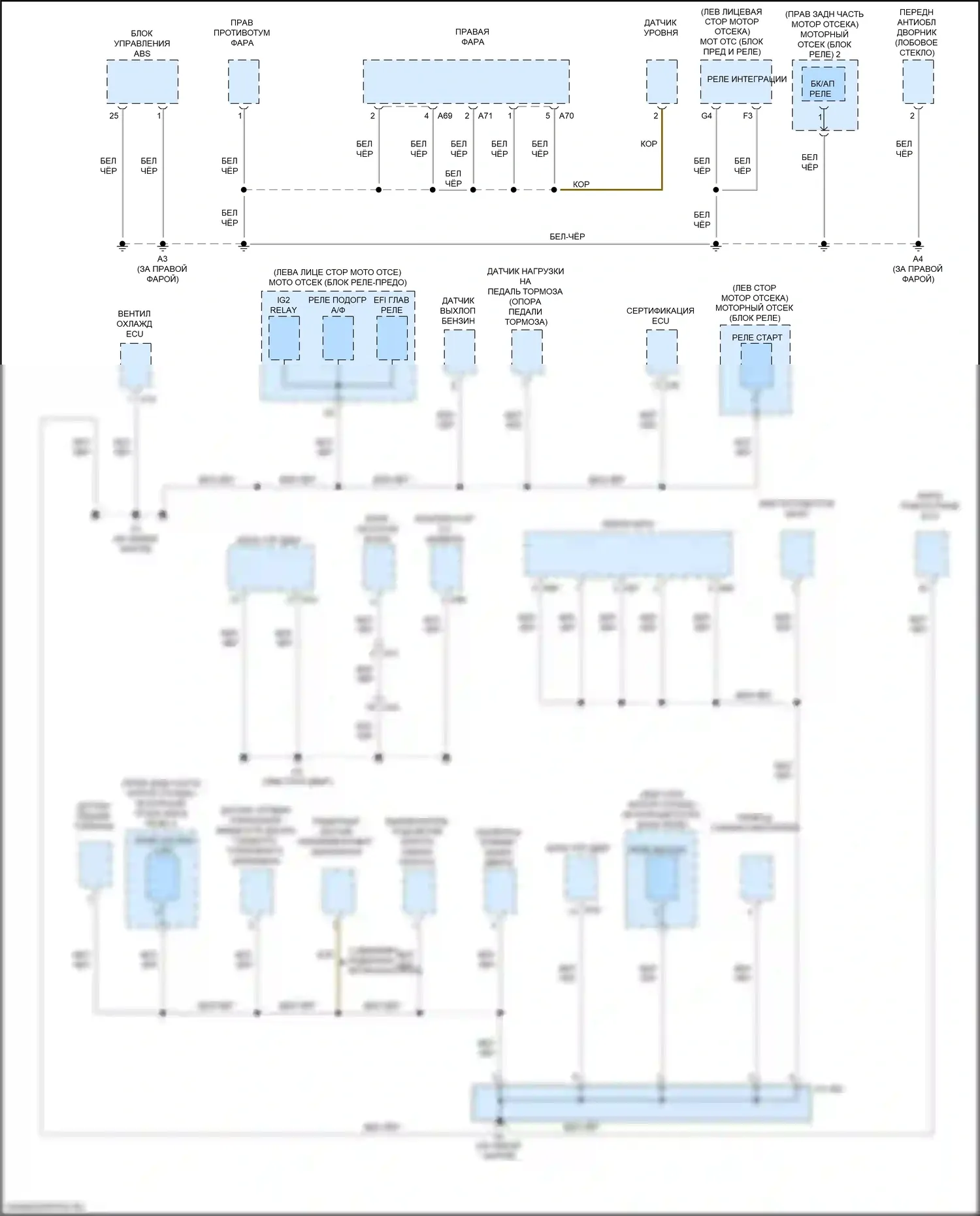 ES Lexus XV60 рестайлинг (2015-2018): Электросхема разводки массы (1 из 6) 