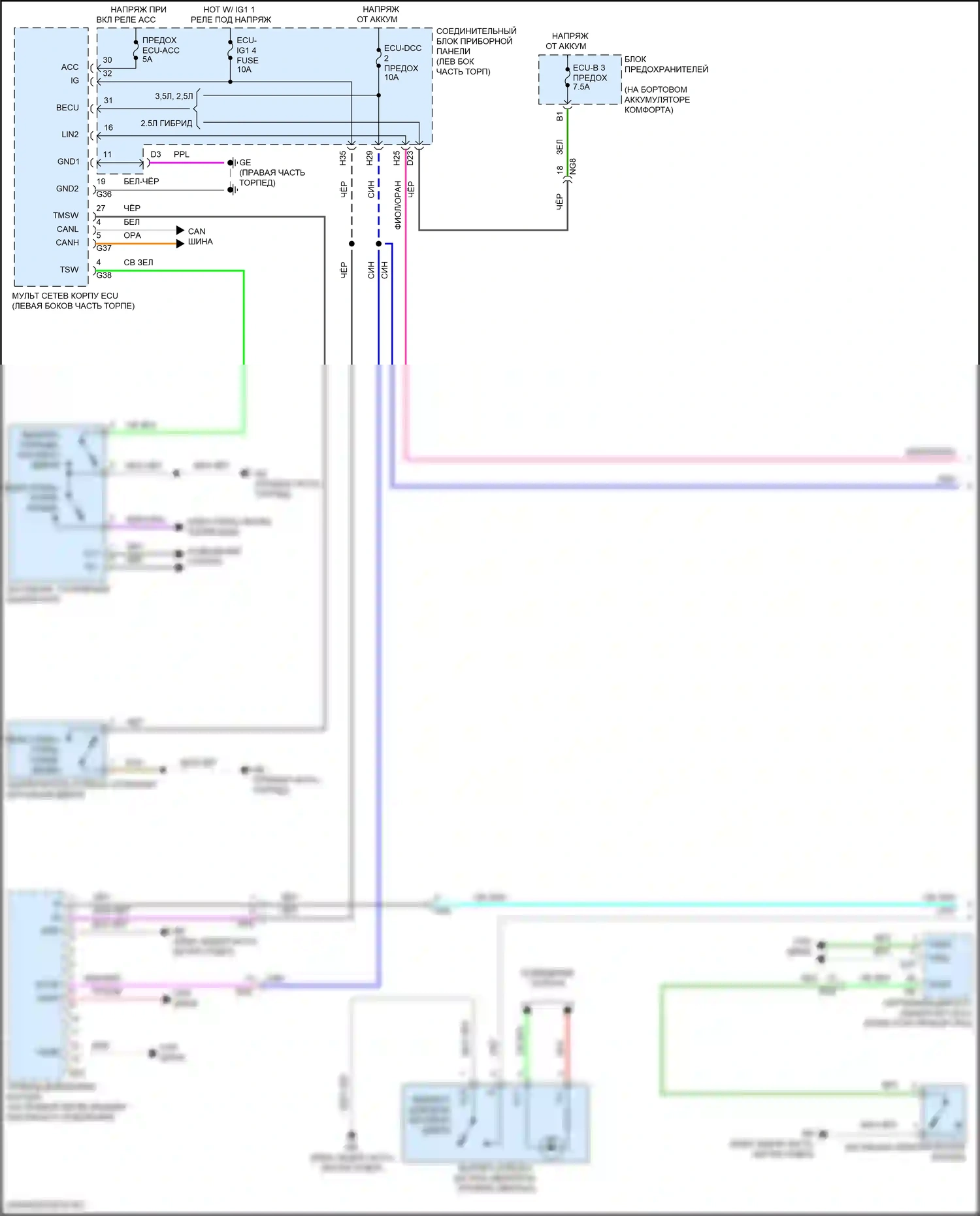 ES Lexus XV70 рестайлинг (2021-2024): Открыватель багажника и более близкая электросхема, с крышкой багажника питания (1 из 2) 