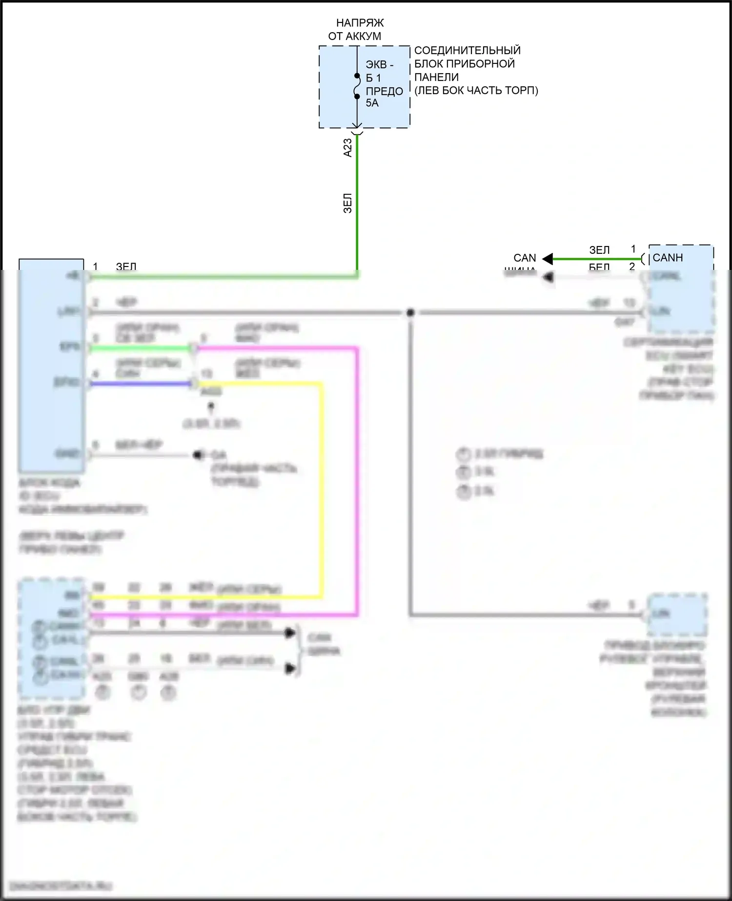 ES Lexus XV70 рестайлинг (2021-2024): Электросхема иммобилайзера 