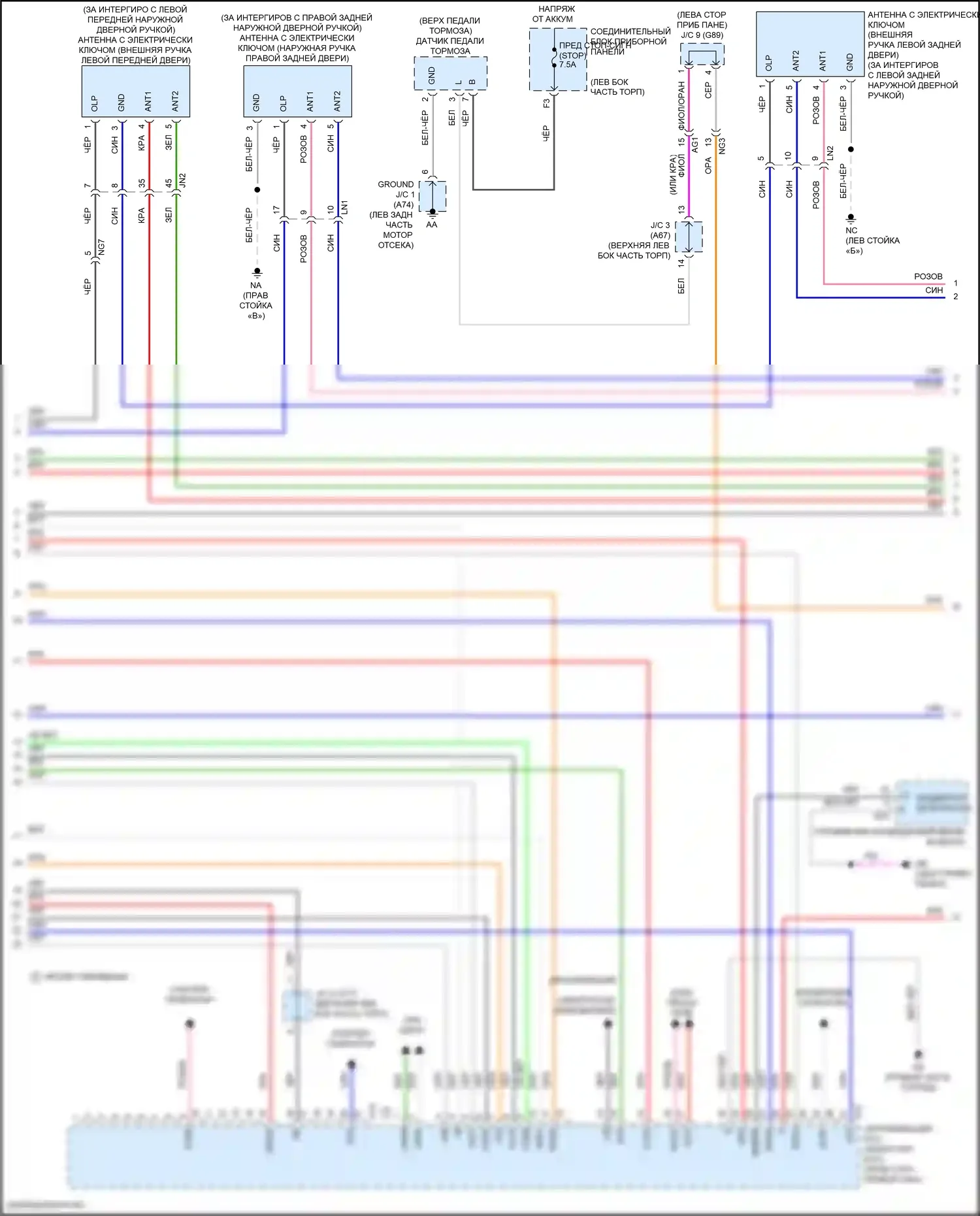 ES Lexus XV70 рестайлинг (2021-2024): Электросхема защиты от взлома (5 из 6) 