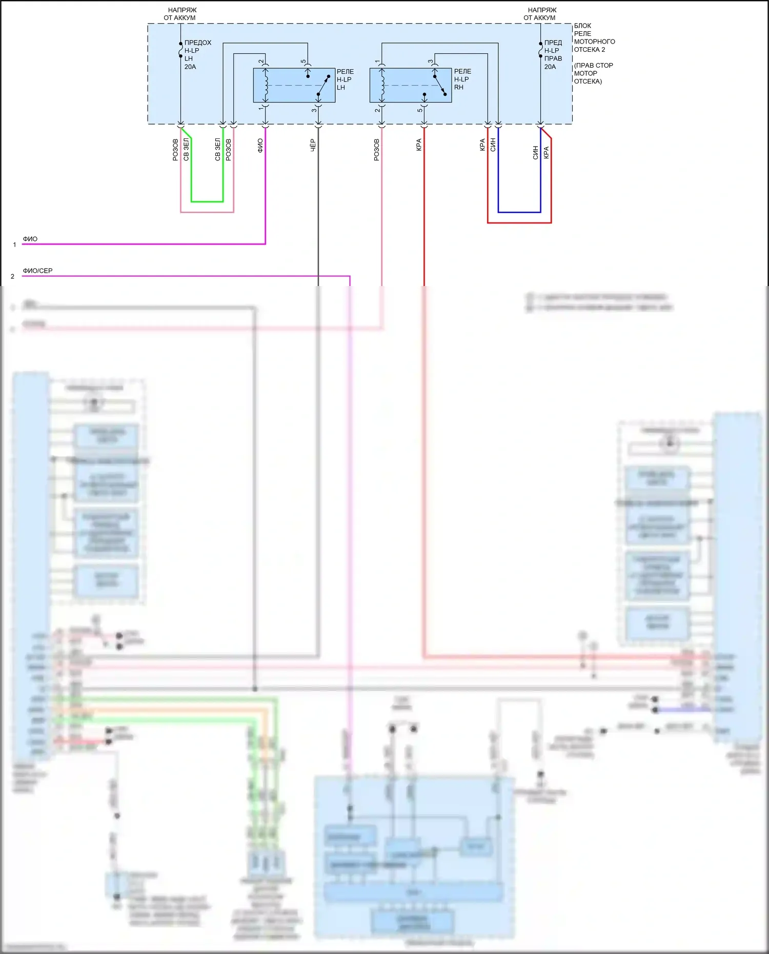 ES Lexus XV70 (2018-2021): Электросхема фар (2 из 2) 