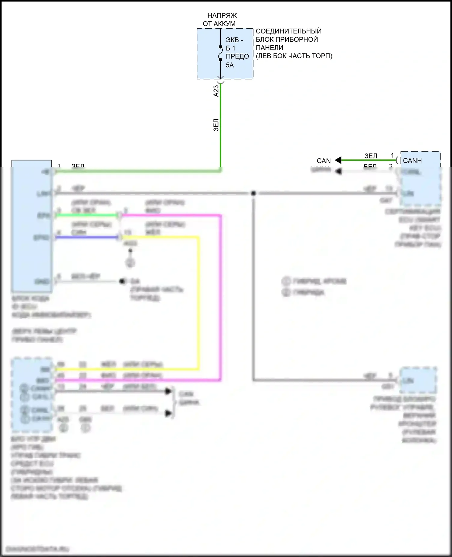 ES Lexus XV70 (2018-2021): Электросхема иммобилайзера 
