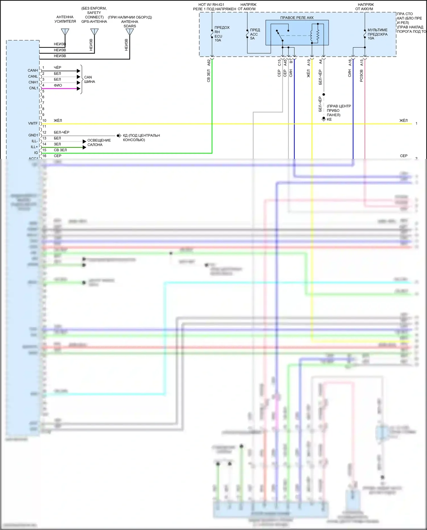 GS F Lexus I (2015-2020): Электросхема навигации (1 из 6) 