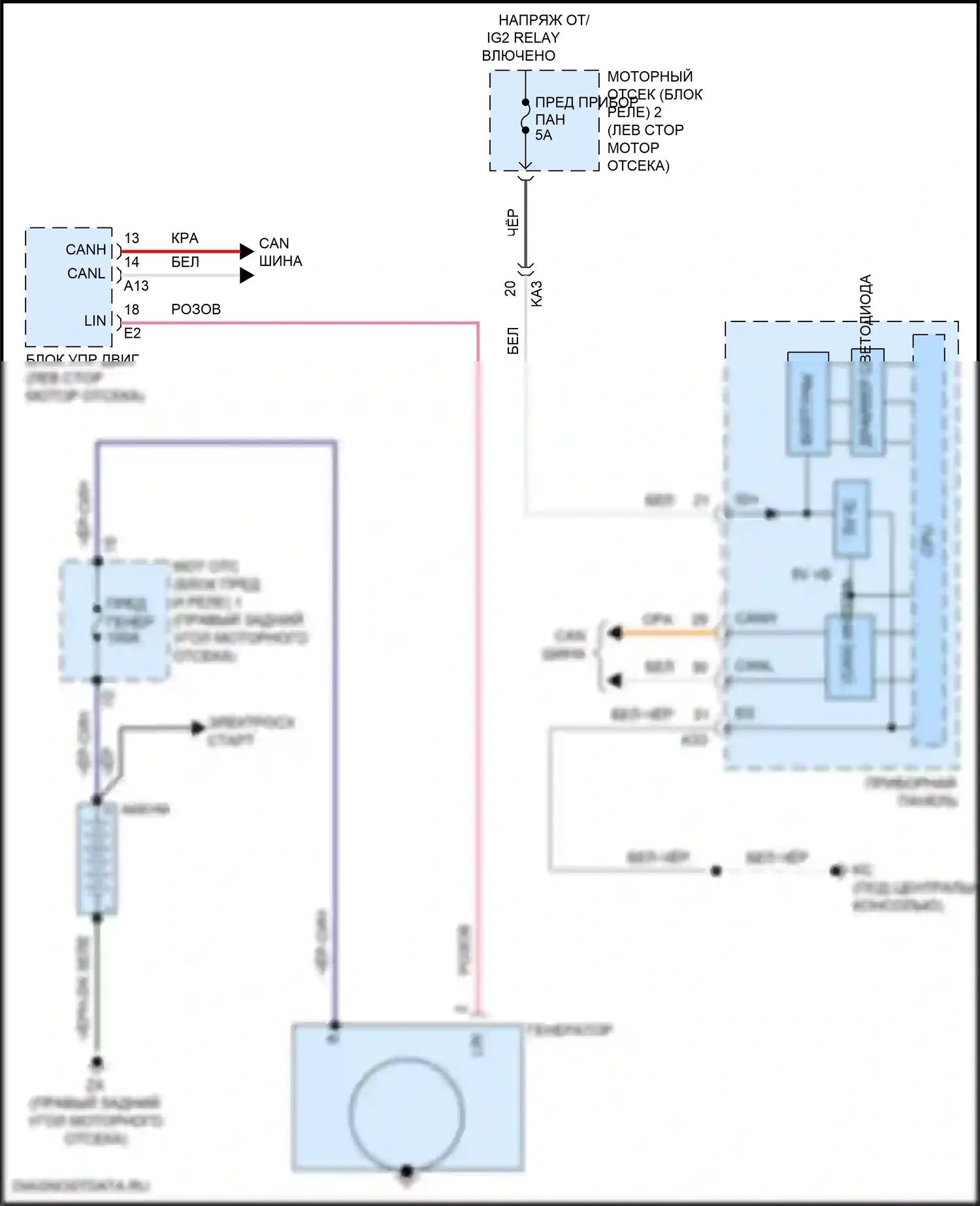 GS F Lexus I (2015-2020): Электросхема генератора 