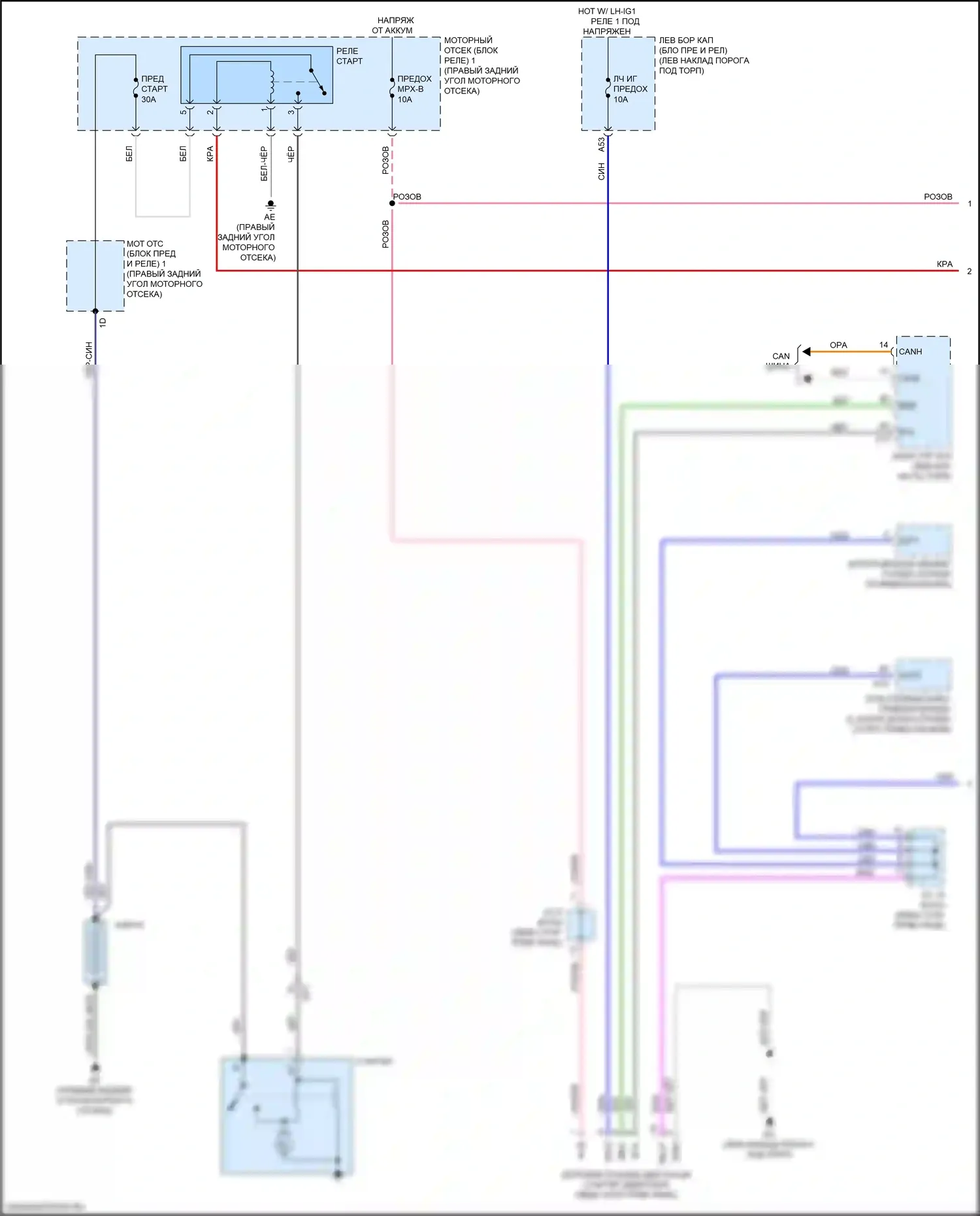 GS F Lexus I (2015-2020): Электросхема стартера (1 из 2) 