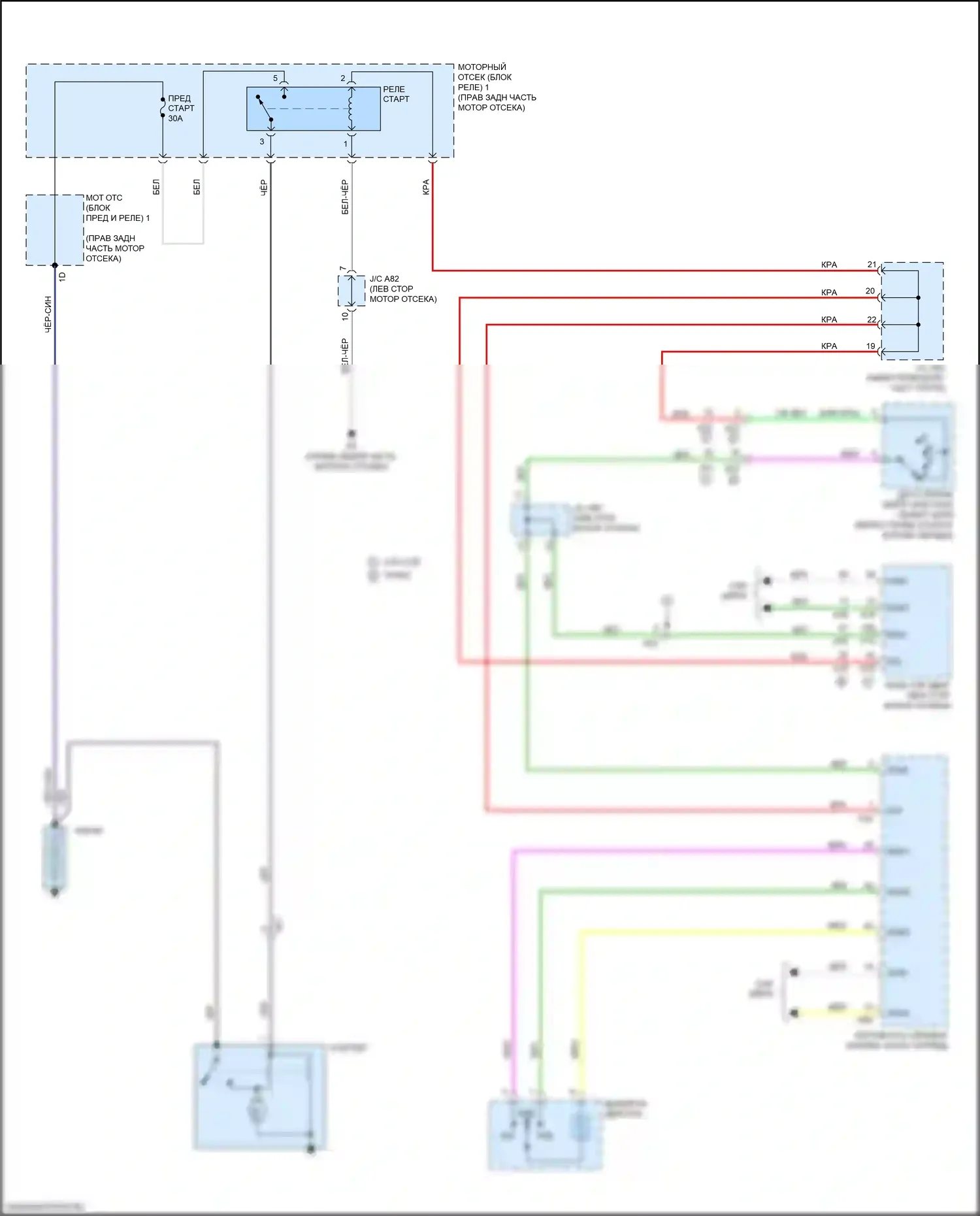 GS F Lexus I (2015-2020): Электросхема стартера 