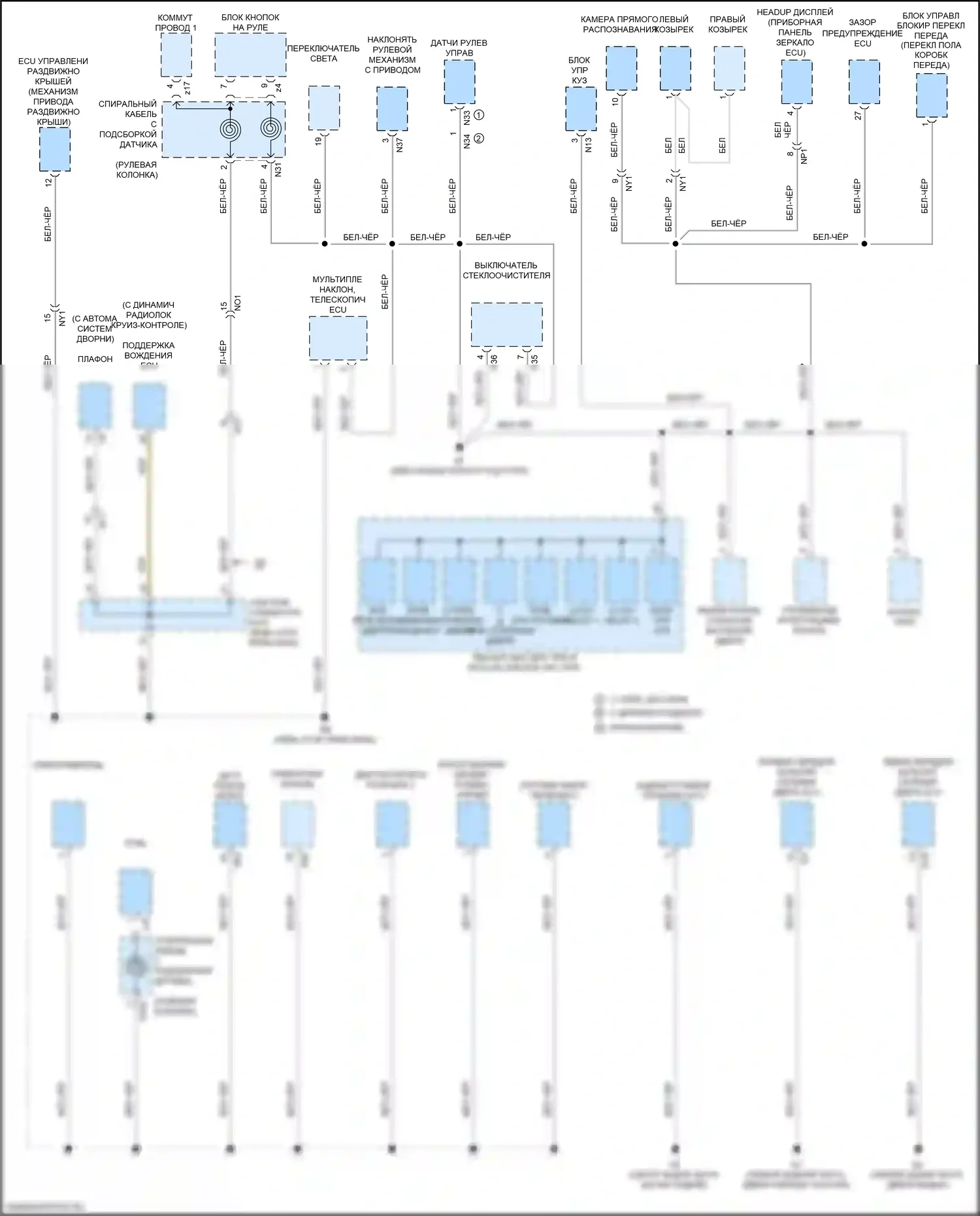 GS F Lexus I (2015-2020): Электросхема разводки массы (4 из 6) 