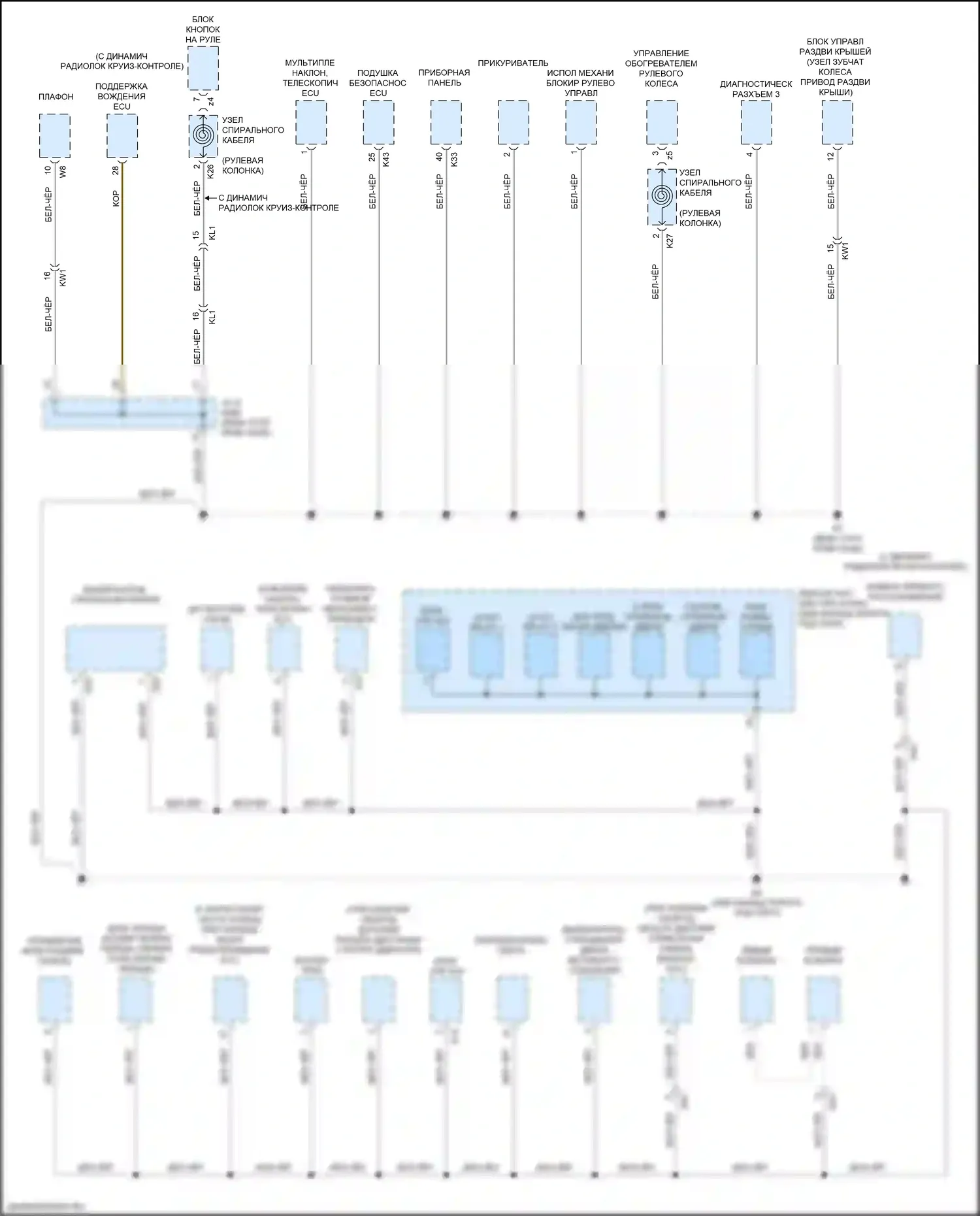GS F Lexus I (2015-2020): Электросхема разводки массы (6 из 8) 