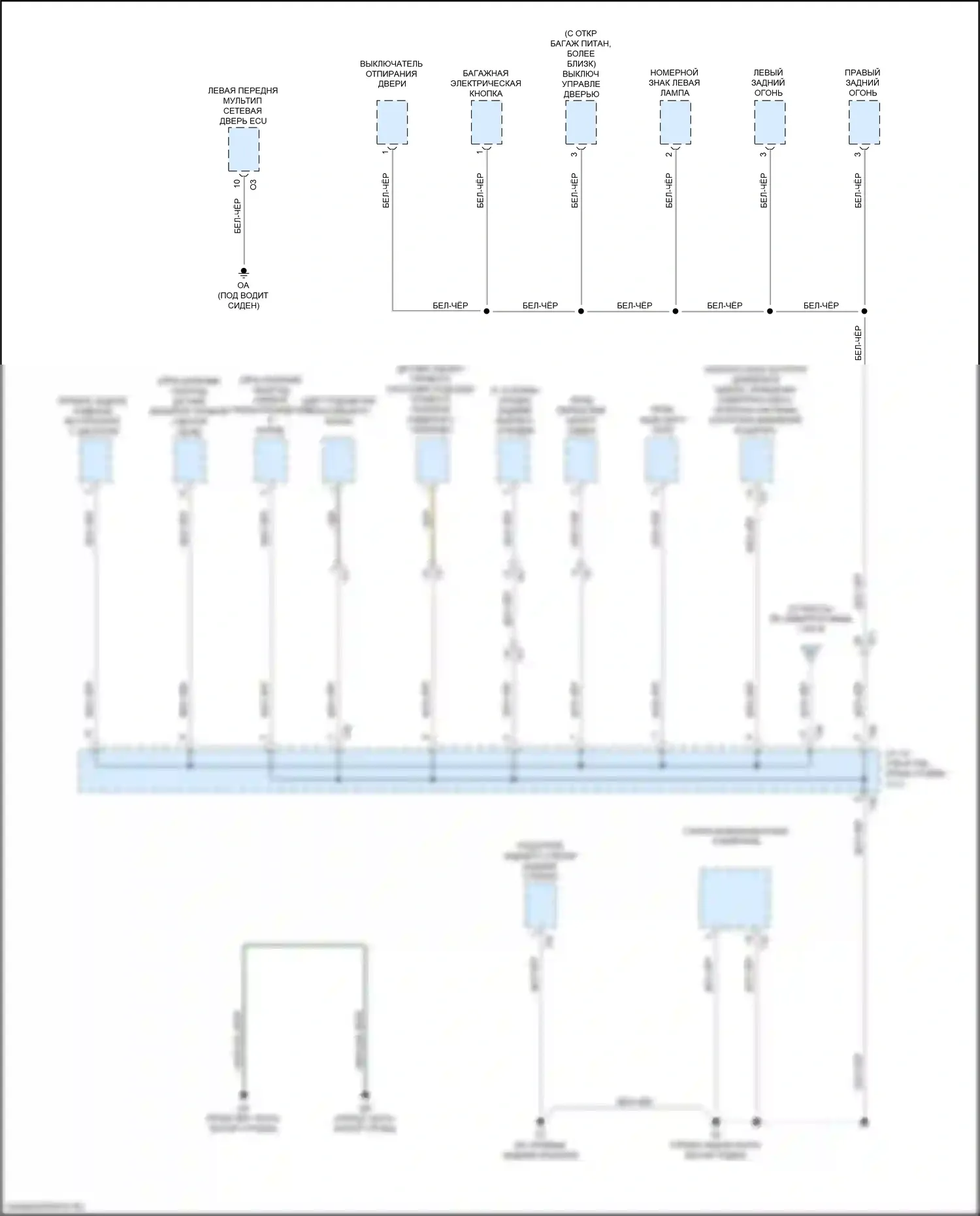 GS F Lexus I (2015-2020): Электросхема разводки массы (8 из 8) 