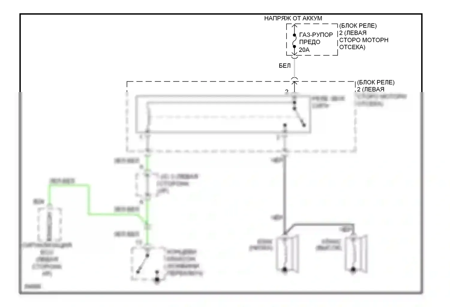 GS Lexus I (1993-1997): Электросхема клаксона 
