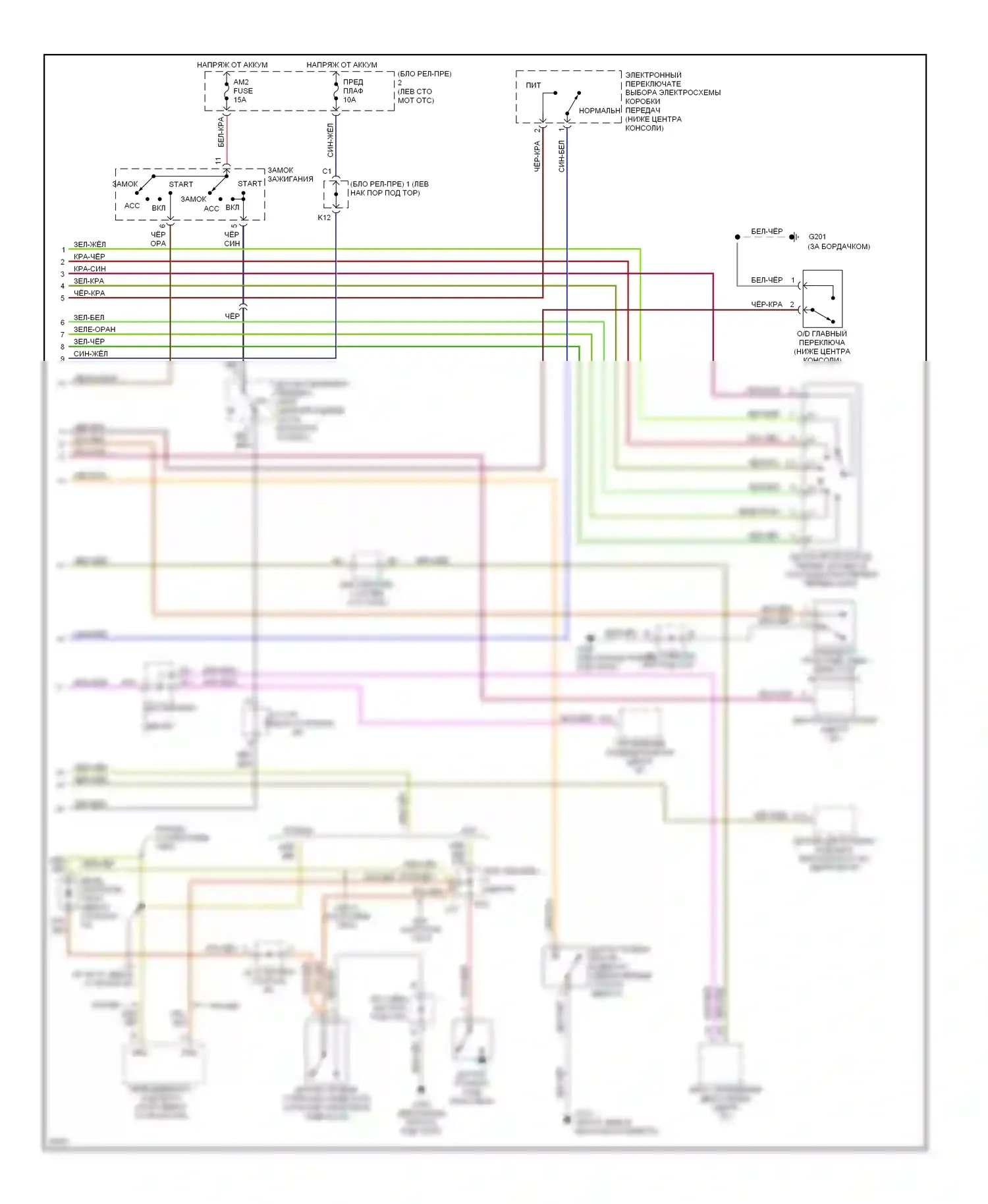 GS Lexus I (1993-1997): Электросхема приборной панели (2 из 2) 