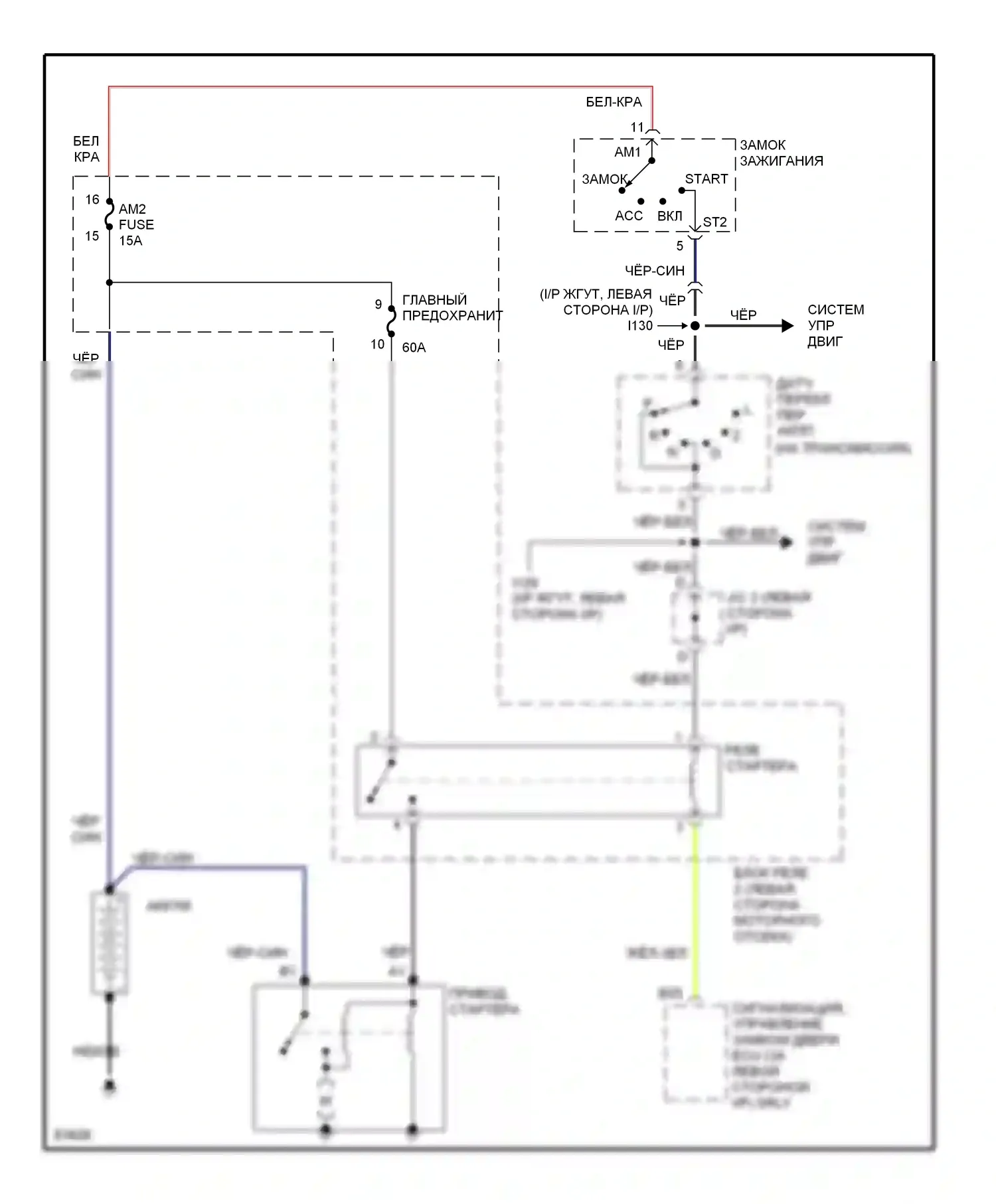GS Lexus I (1993-1997): Электросхема стартера 